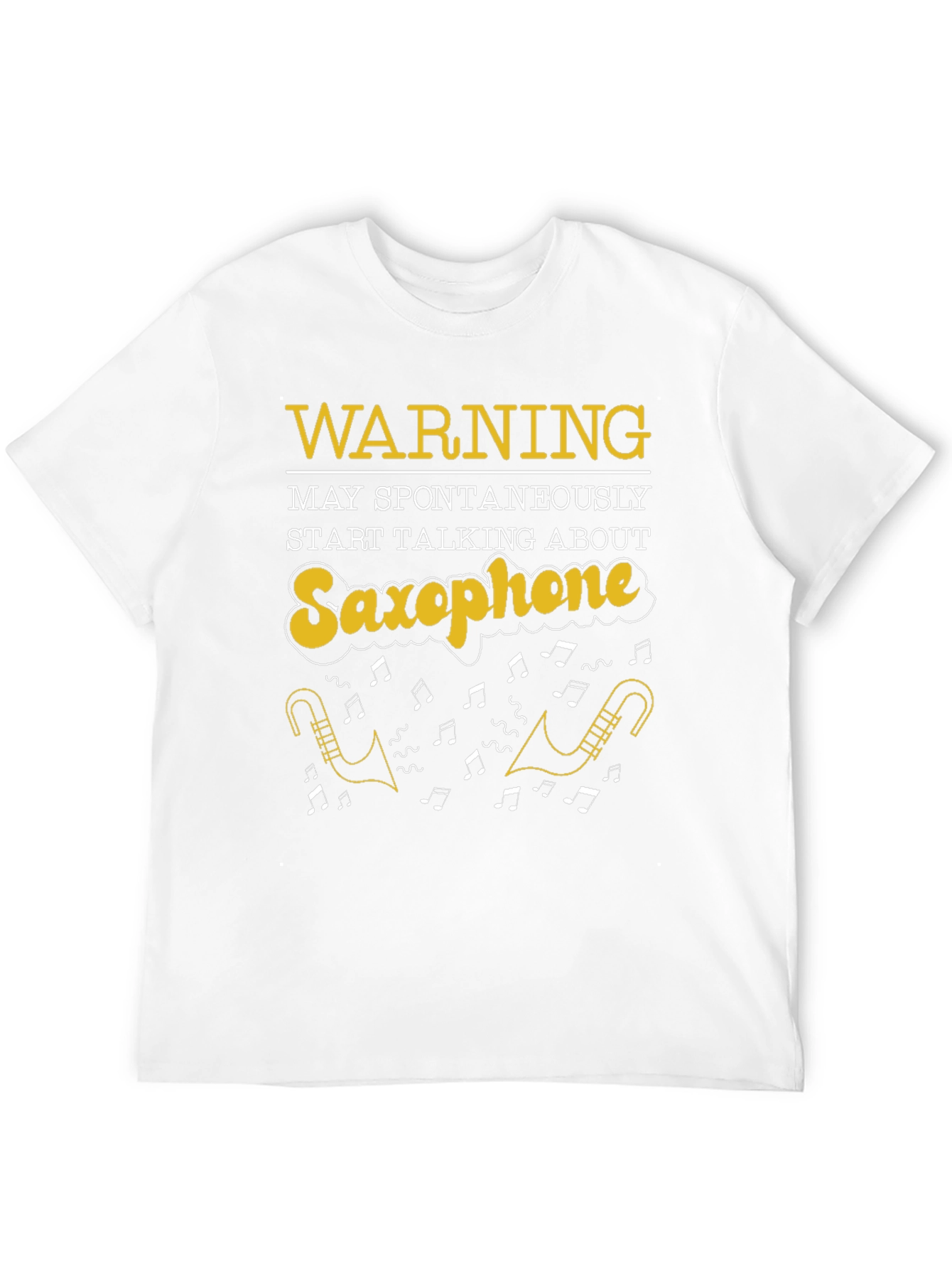Black Saxophone T-Shirt: Warning May Spontaneously Talk view 12