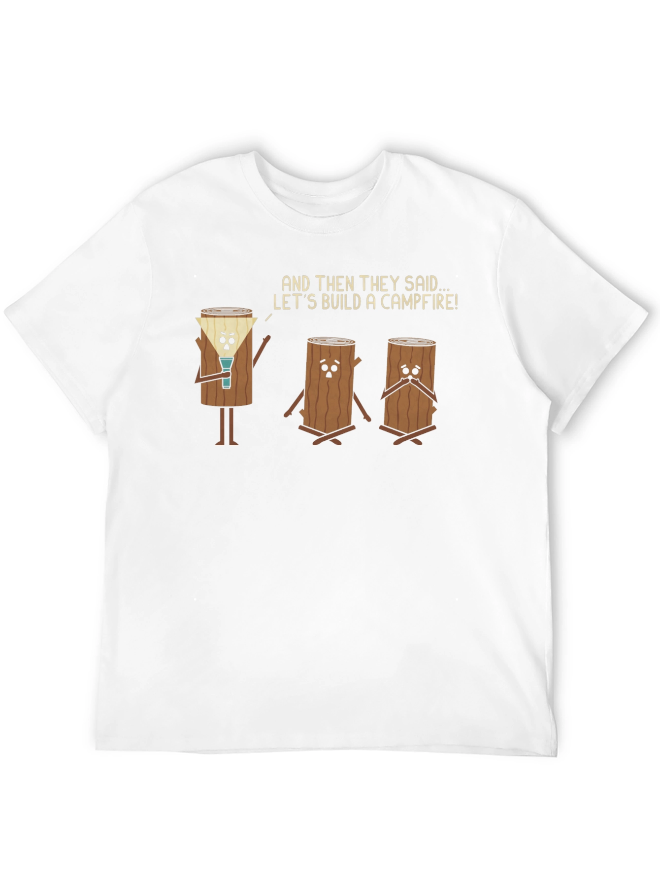 Black Funny Campfire Logs T-Shirt - Dark Humor Tee view 12