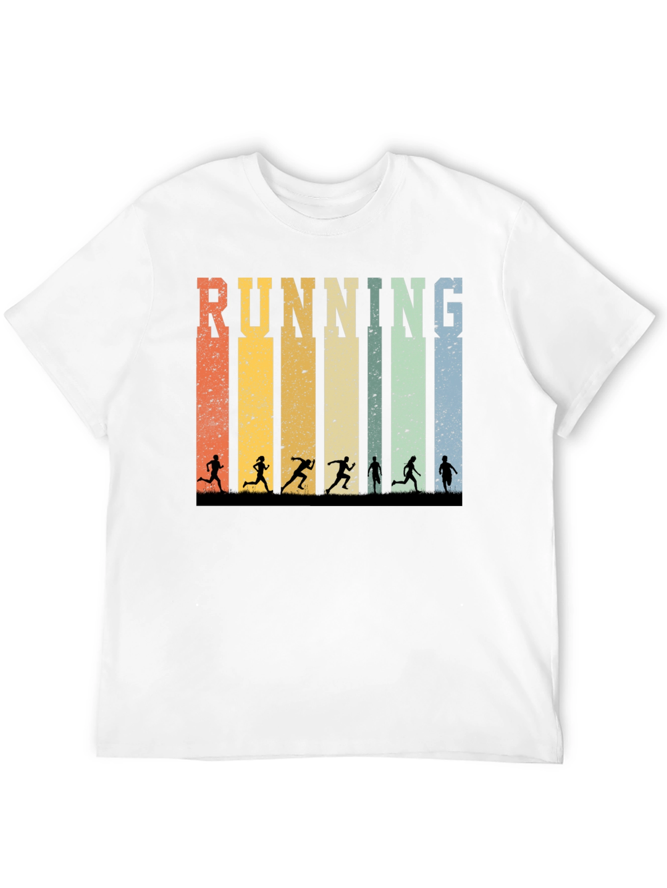 Black Retro Running T-Shirt view 12