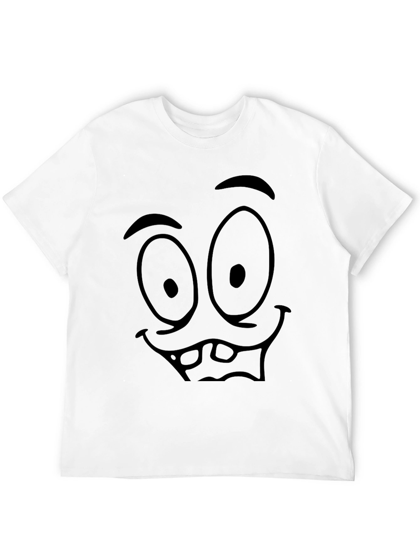 Black Funny Face Graphic Black T-Shirt view 12