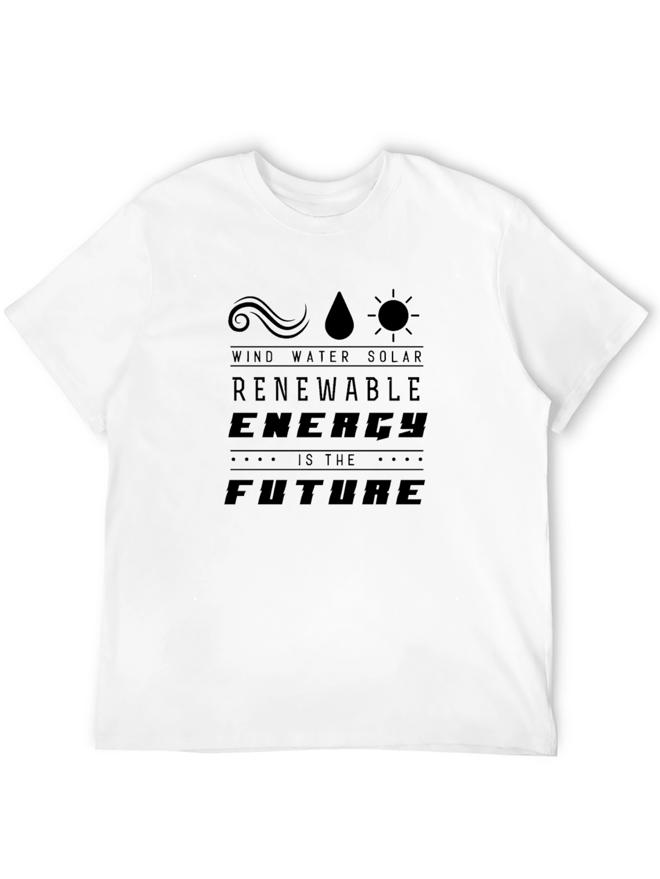 Black Renewable Energy Future T-Shirt view 12
