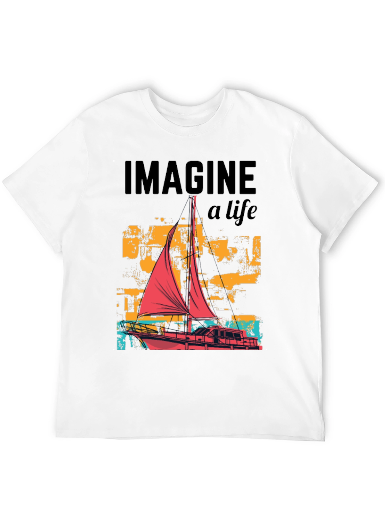 Black Imagine A Life Boat Graphic Tee view 12