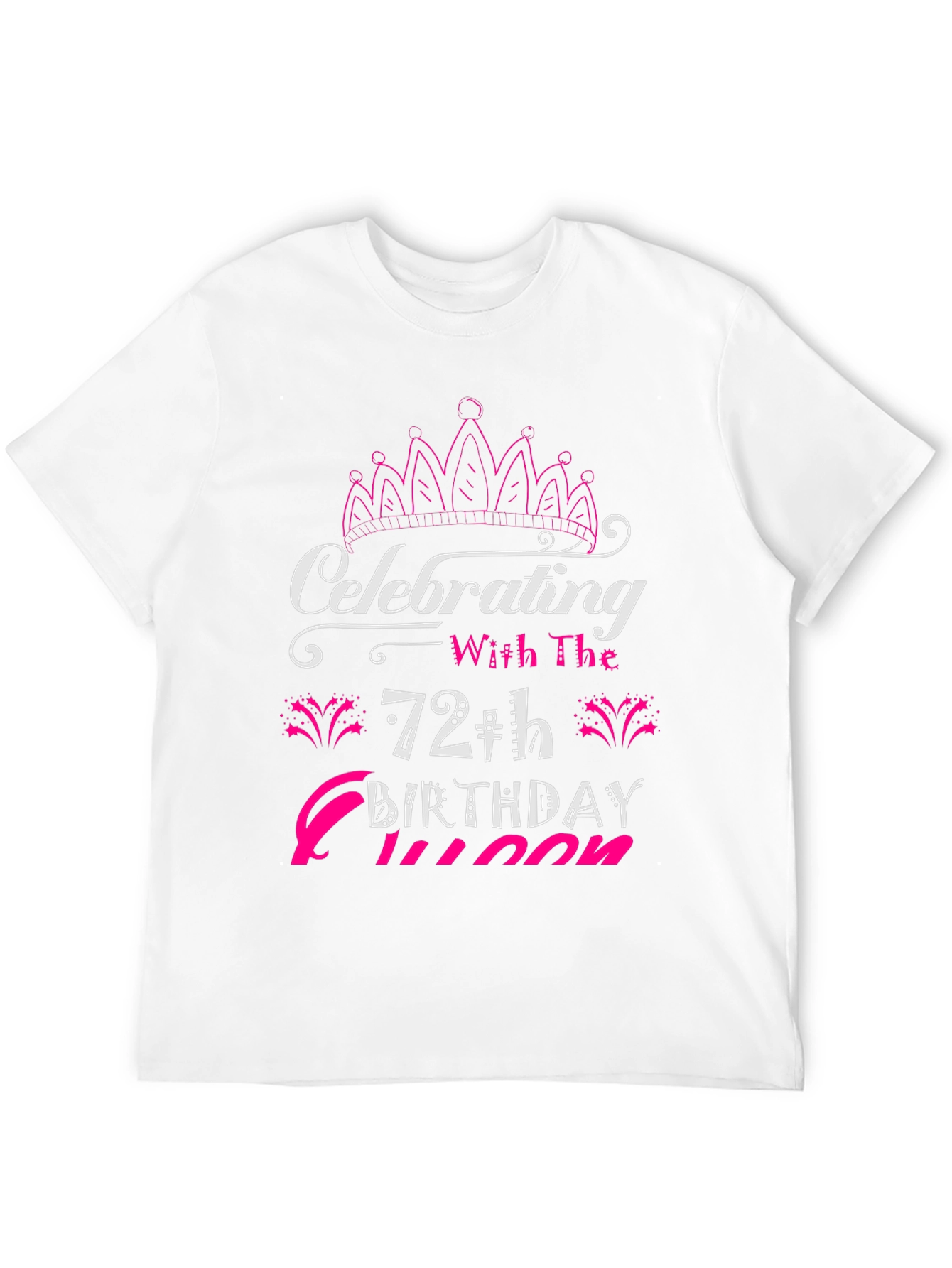 Black 72th Birthday Queen T-Shirt view 12