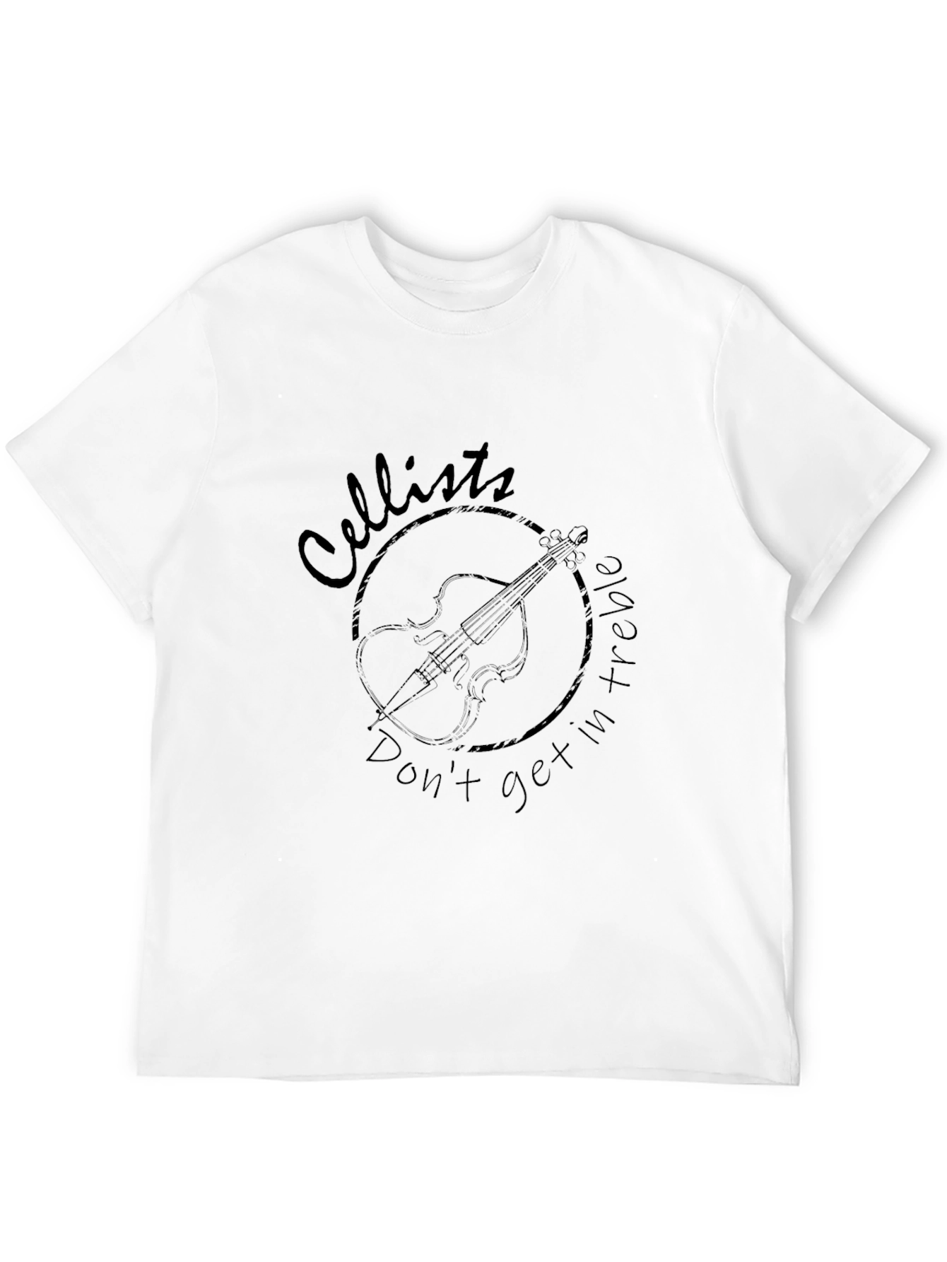 Black Cellist T-Shirt - Musical Humor Tee view 12