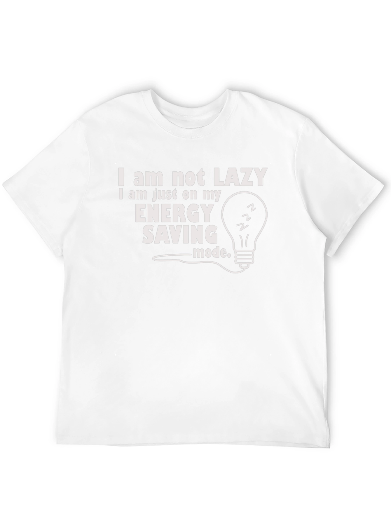 Black Funny Energy Saving Mode Graphic Tee - Black view 12