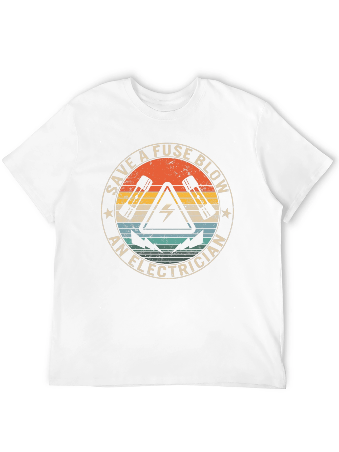 Black Electrician Fuse Blow T-Shirt view 12