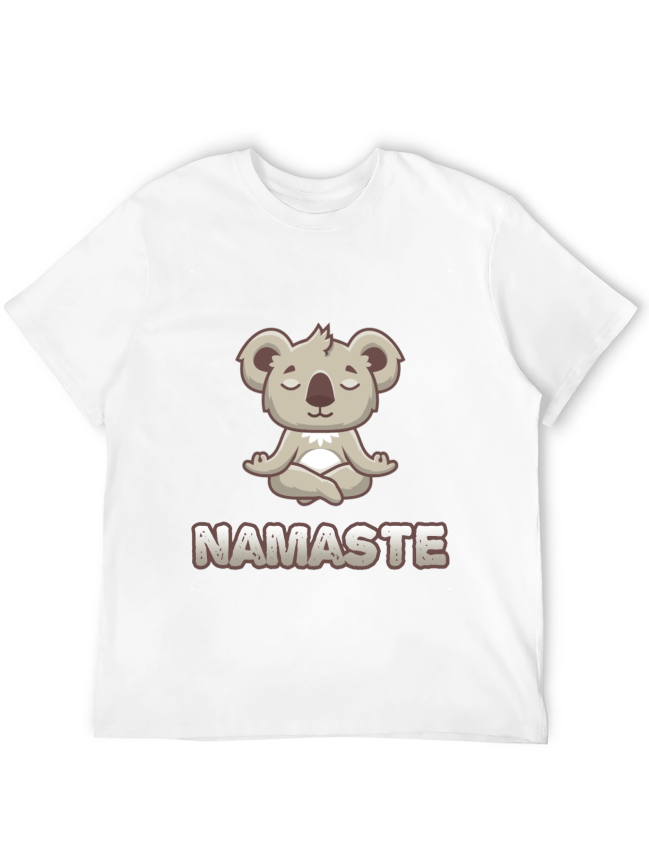 Black Namaste Koala Bear Meditation T-Shirt view 12