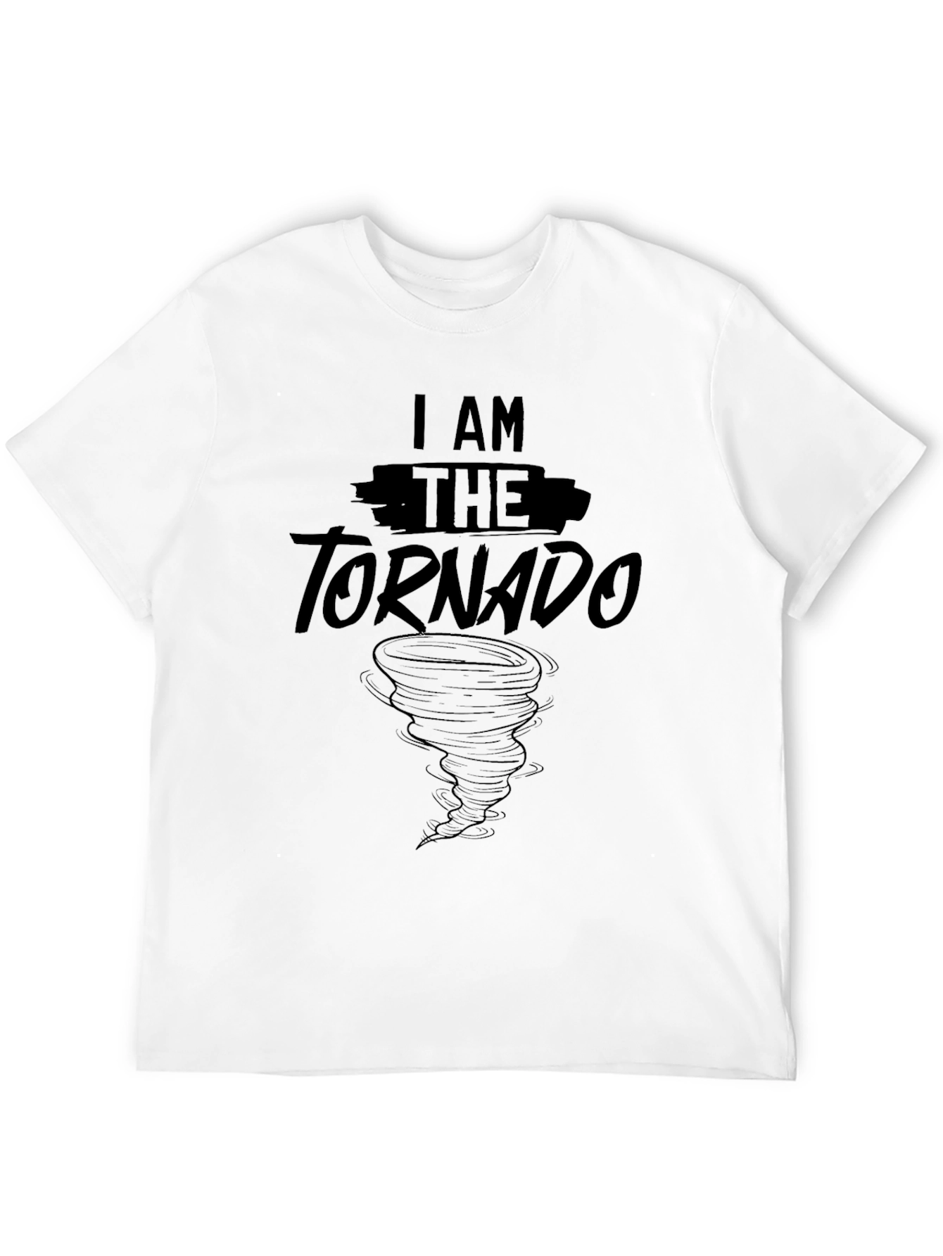 Black I Am The Tornado Graphic Tee - Black Cotton T-Shirt view 12