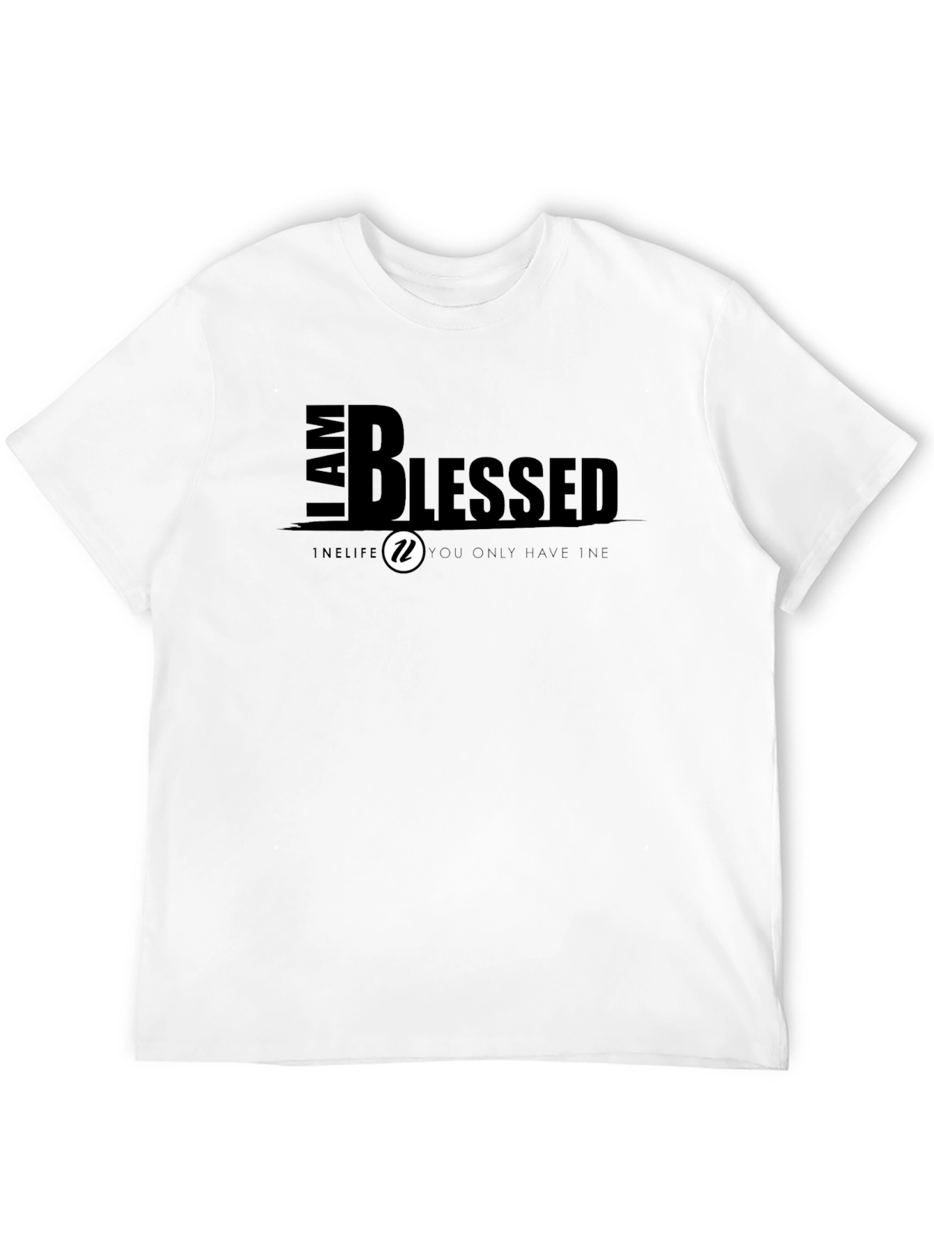 Black I AM BLESSED Graphic T-Shirt view 12