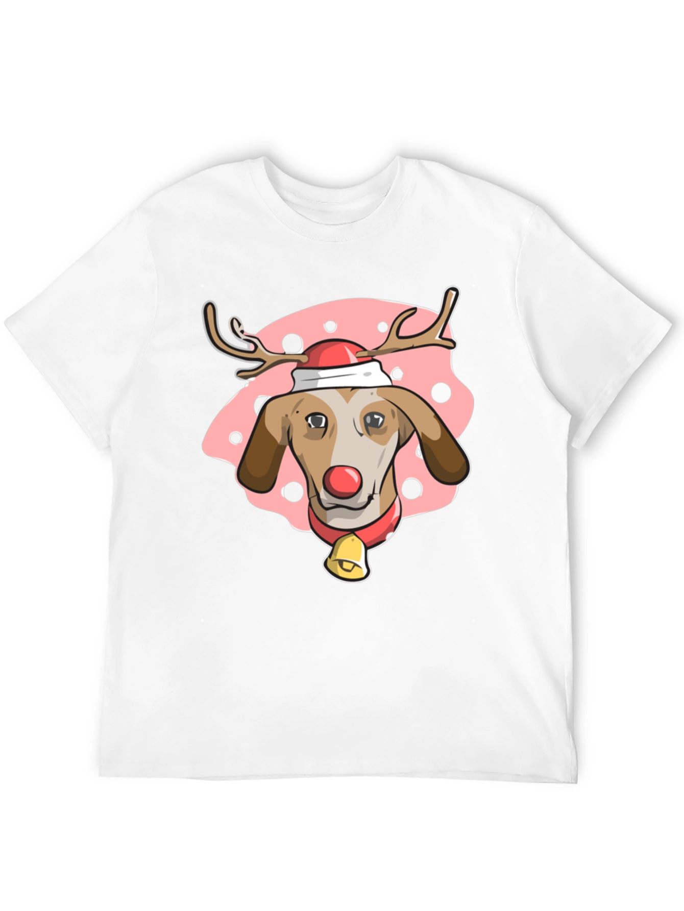 Black Festive Dog Reindeer T-Shirt - Holiday Cheer! view 12