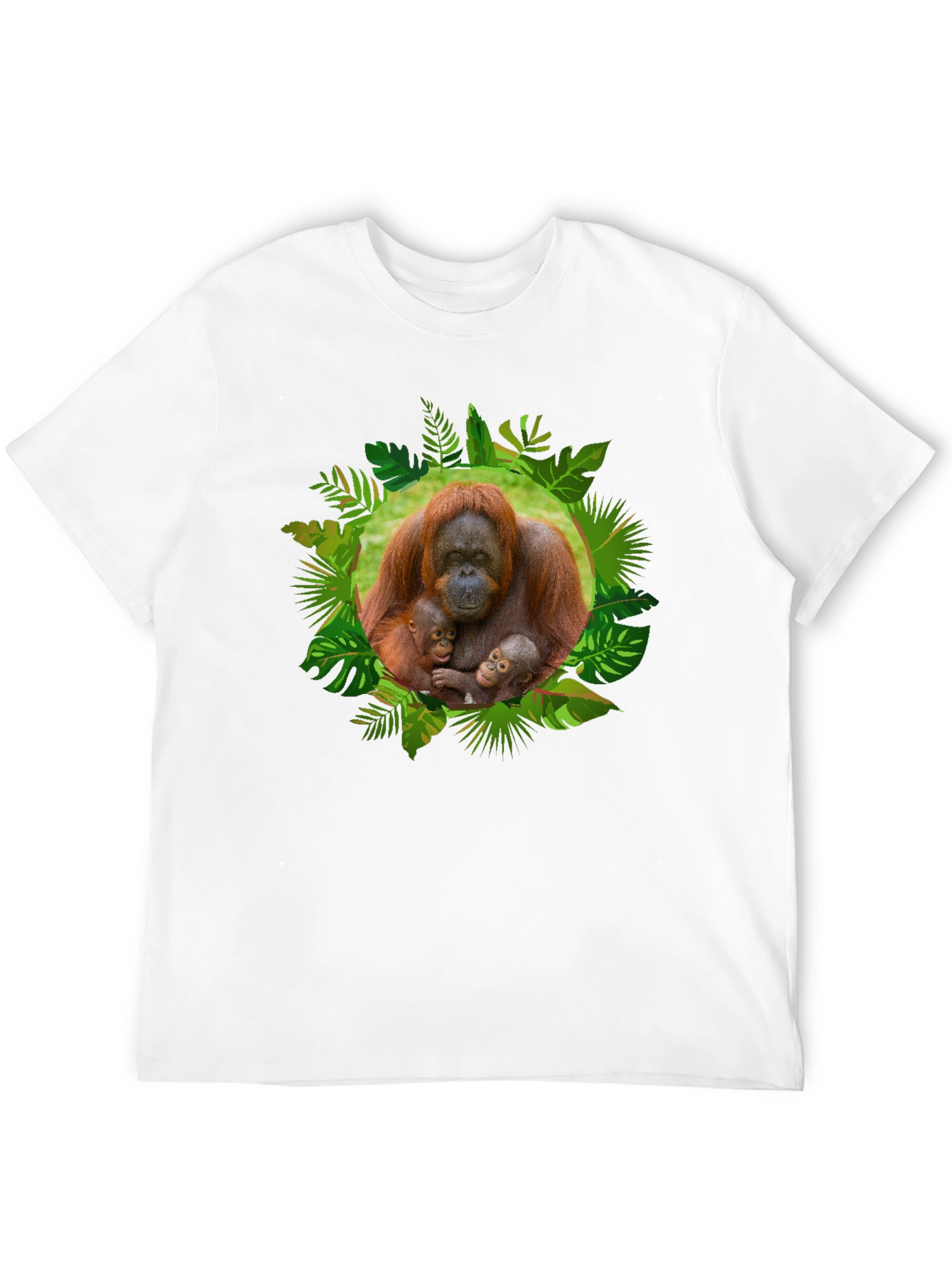 Orangutan Family Black T-Shirt - 12