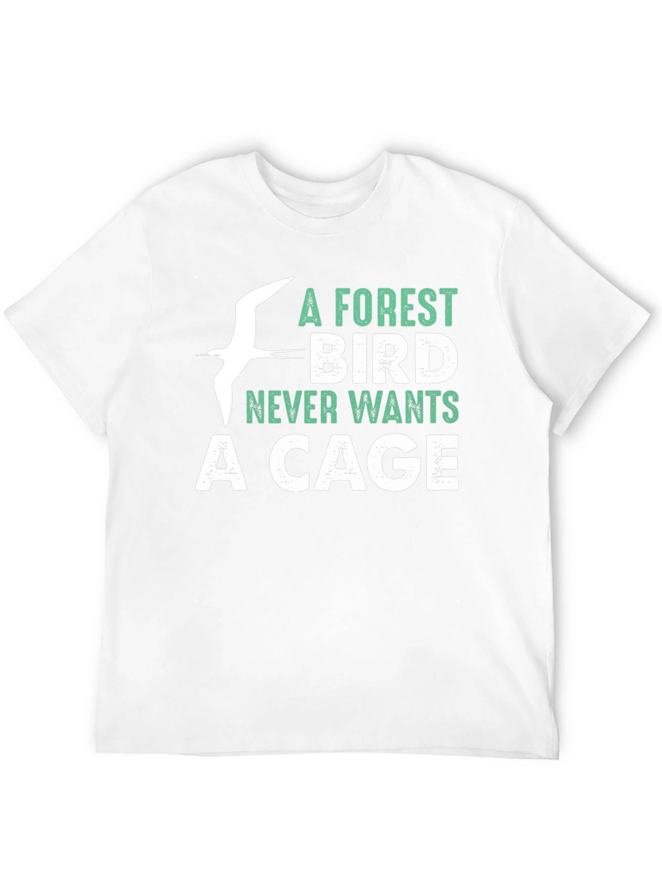 Forest Bird Graphic Tee - Freedom & Nature T-Shirt - 12