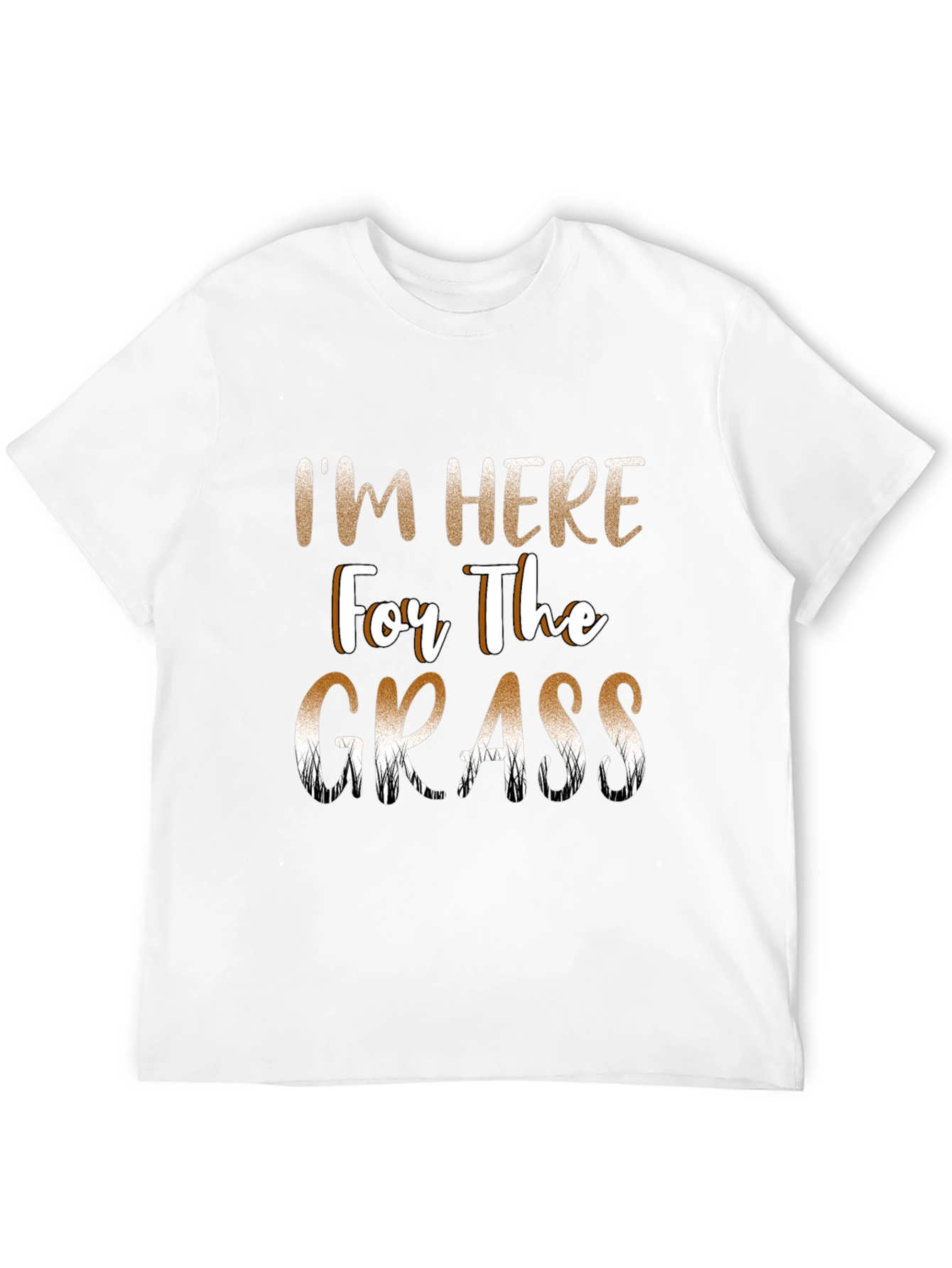 Black I'm Here For The Grass Funny T-Shirt view 12