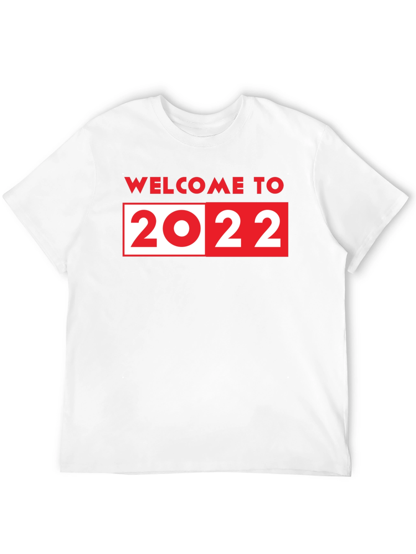 Black Welcome to 2022 T-Shirt - Black Crew Neck view 12