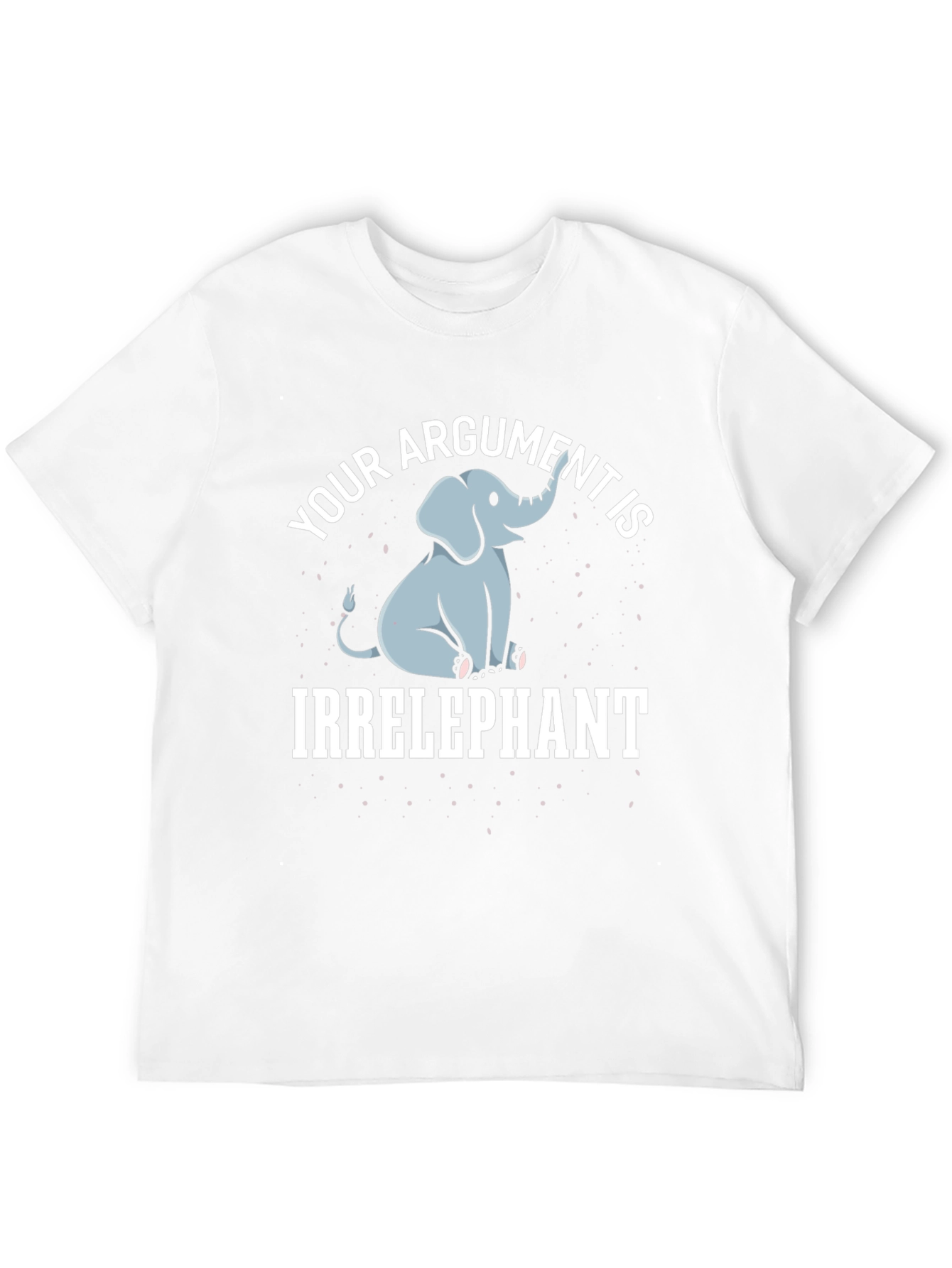 Black Irrelephant Graphic Tee - Funny Elephant Argument T-Shirt view 12