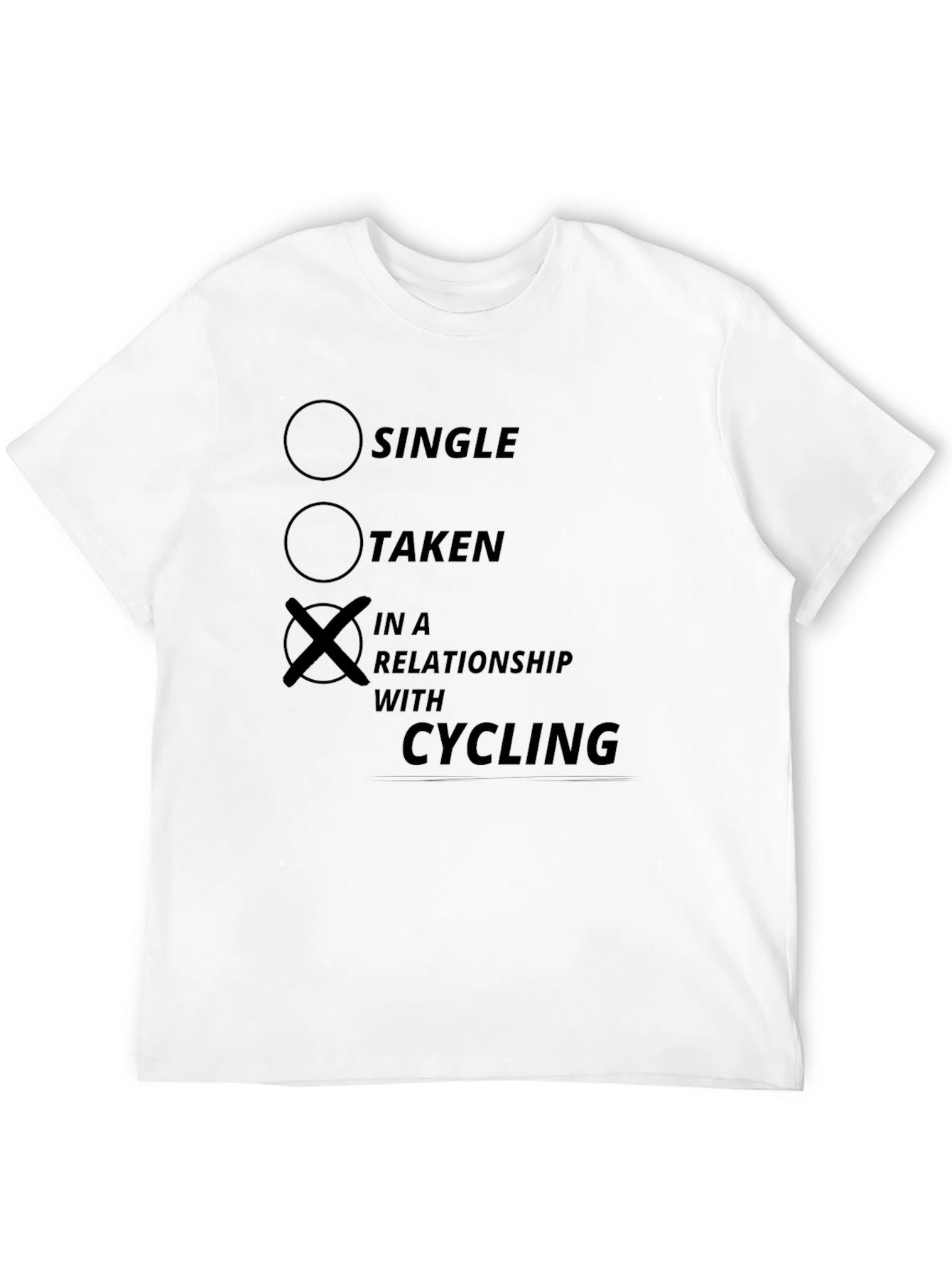 Black Cycling Relationship T-Shirt - Funny Cyclist Tee view 12
