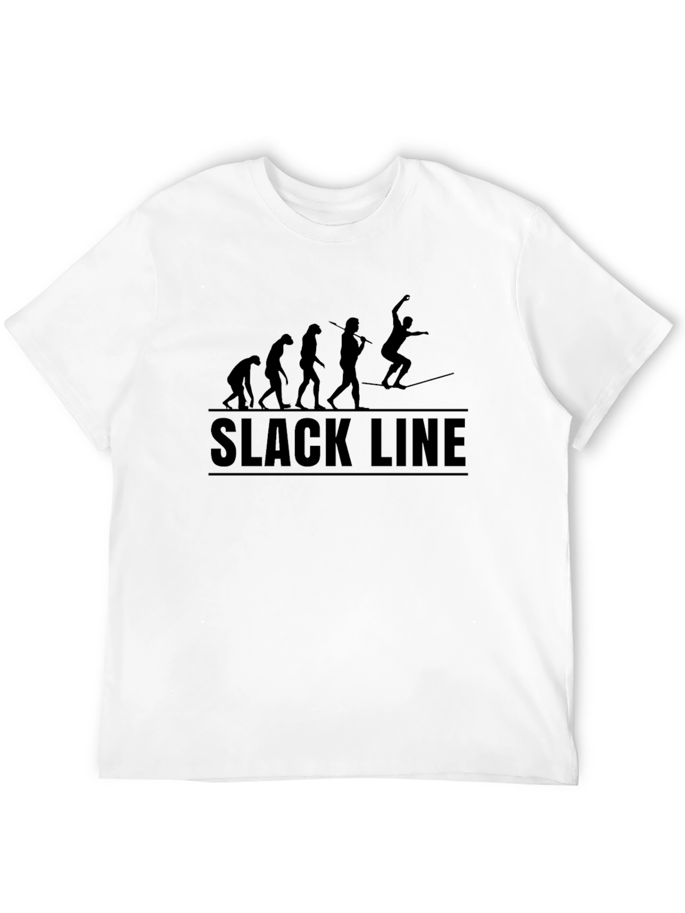 Black Slackline Evolution Graphic T-Shirt | Black Cotton Tee view 12