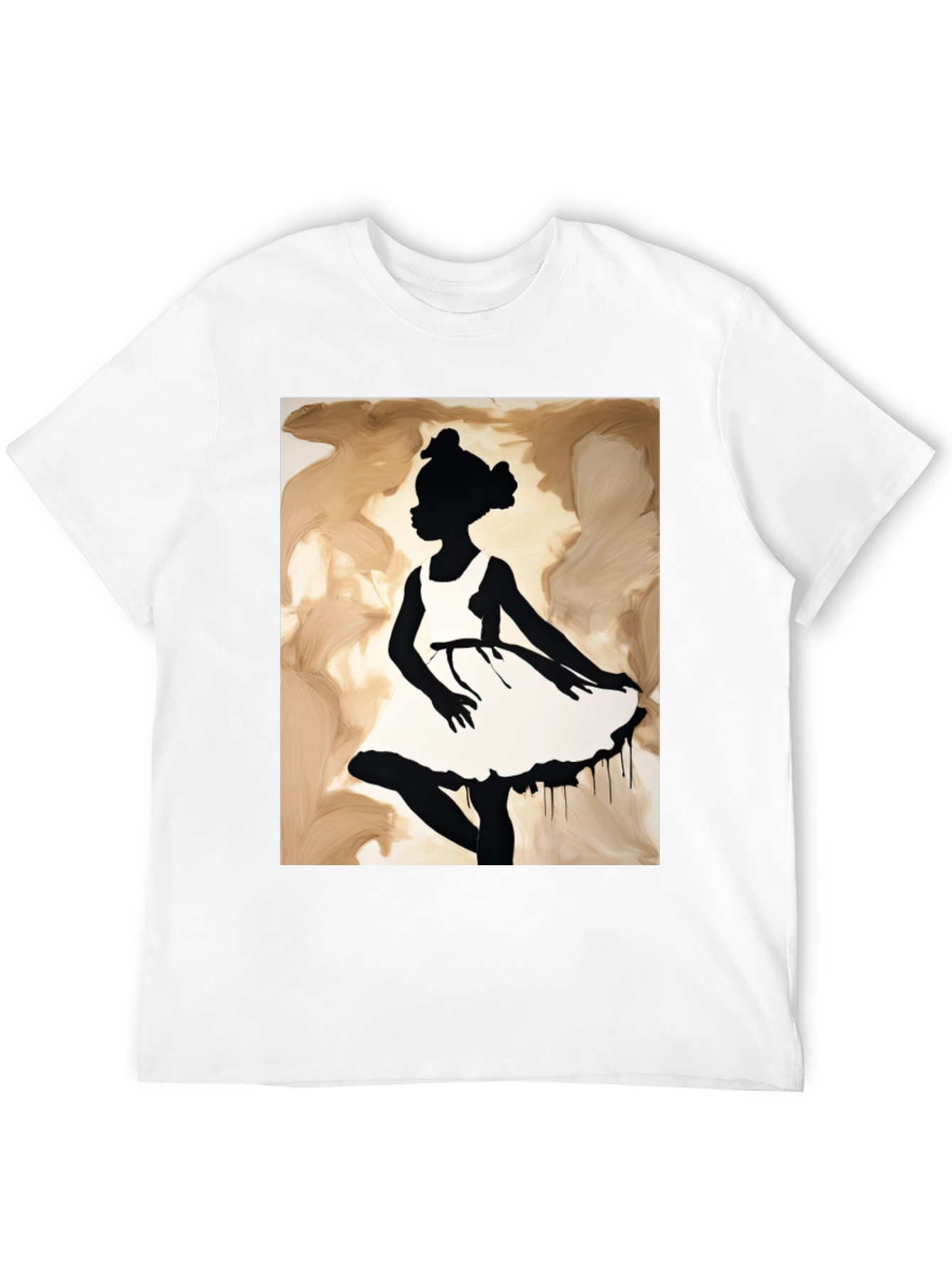 Black Silhouette Girl Graphic Tee - Black view 12