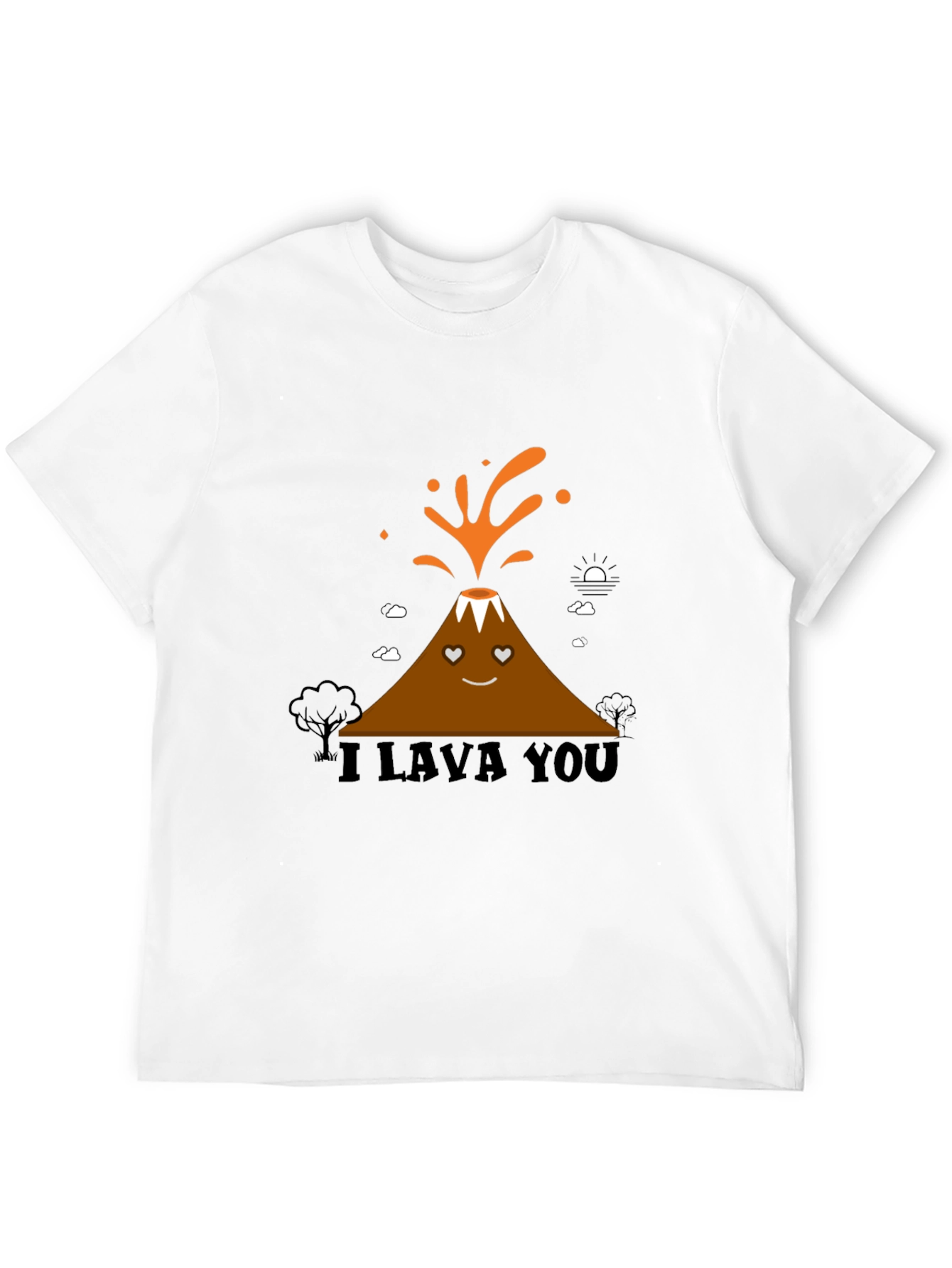 Black I Lava You Graphic Tee - Men's Black T-Shirt view 12