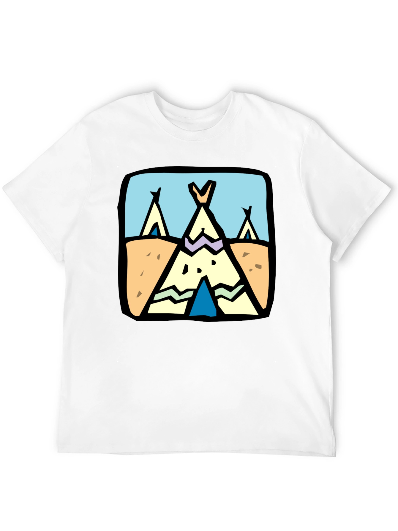 Novelty Tipi Graphic Tee - Black - 12