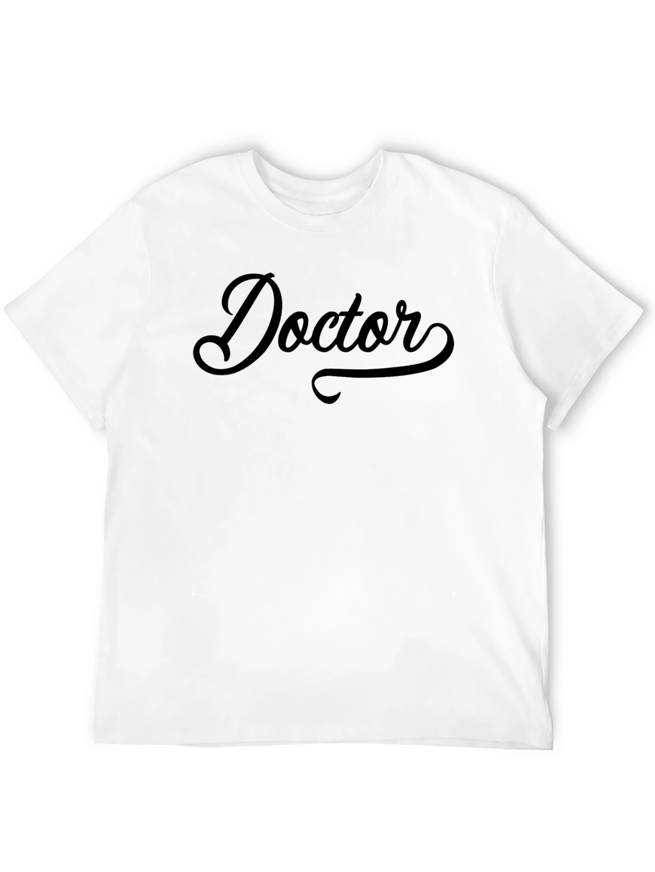 Black Doctor Script Black Crew Neck T-Shirt view 12