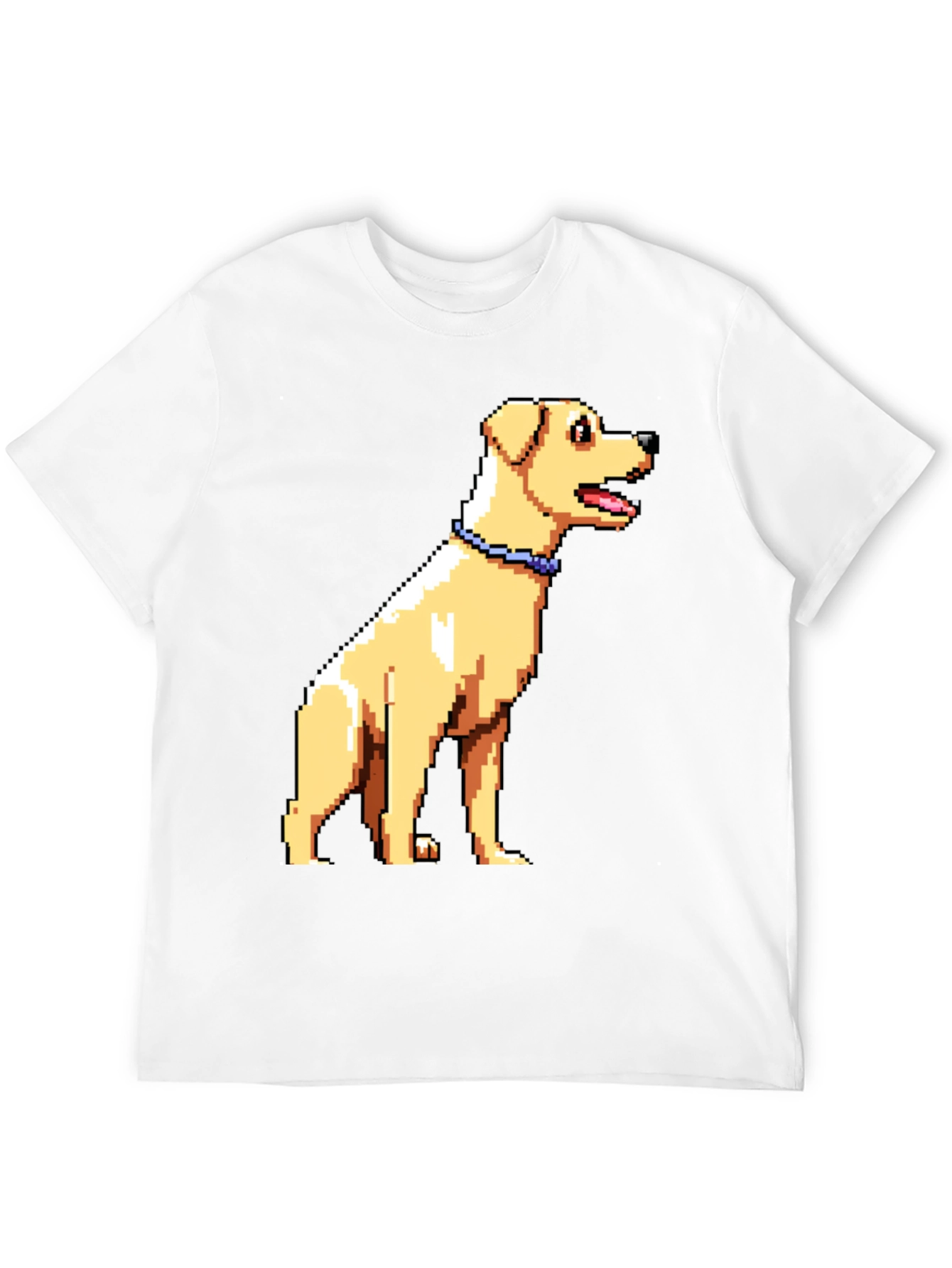 Black Pixel Art Dog Graphic T-Shirt view 12