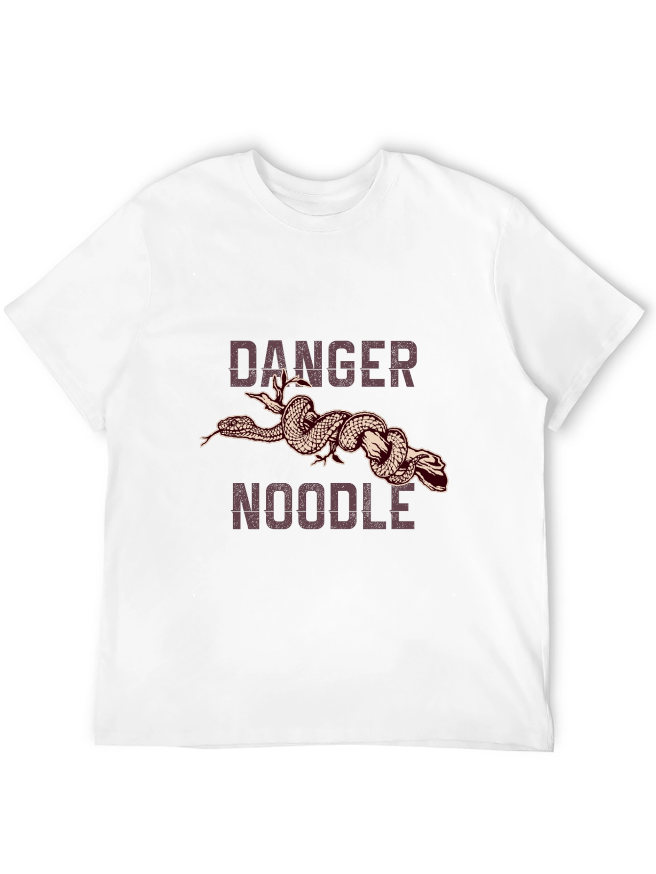 Black Danger Noodle Graphic Tee - Funny Snake T-Shirt view 12