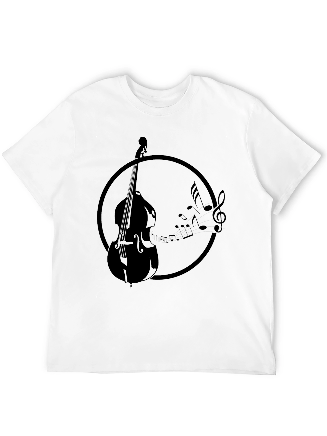 Black Bass Guitar Music T-Shirt - Black view 12