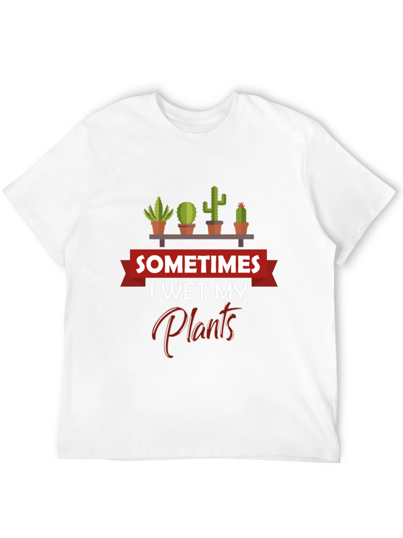 Black Sometimes I Wet My Plants Graphic Tee view 12