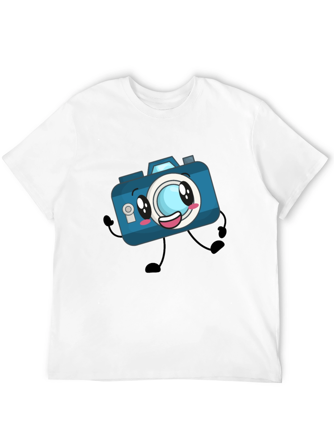 Black Cartoon Camera Black T-Shirt view 12