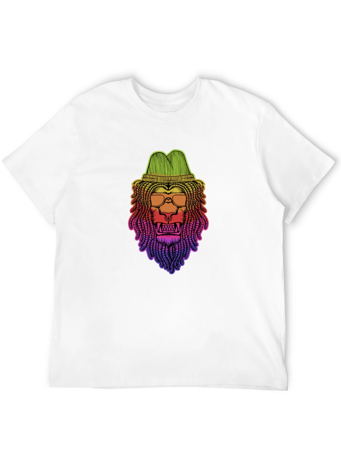 Black Rasta Lion Graphic Tee - Cool Reggae Style view 12