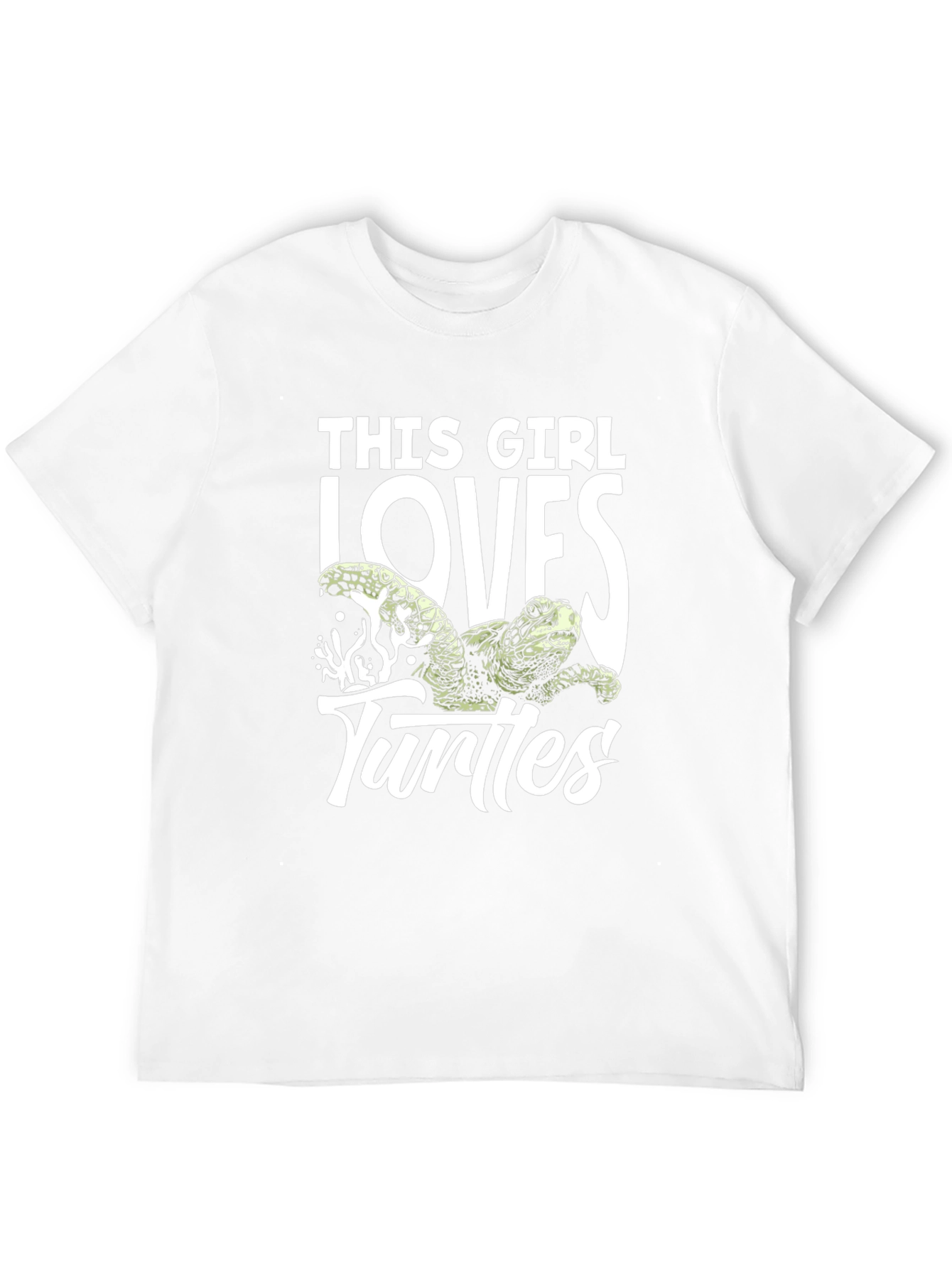 Black This Girl Loves Turtles Black T-Shirt view 12