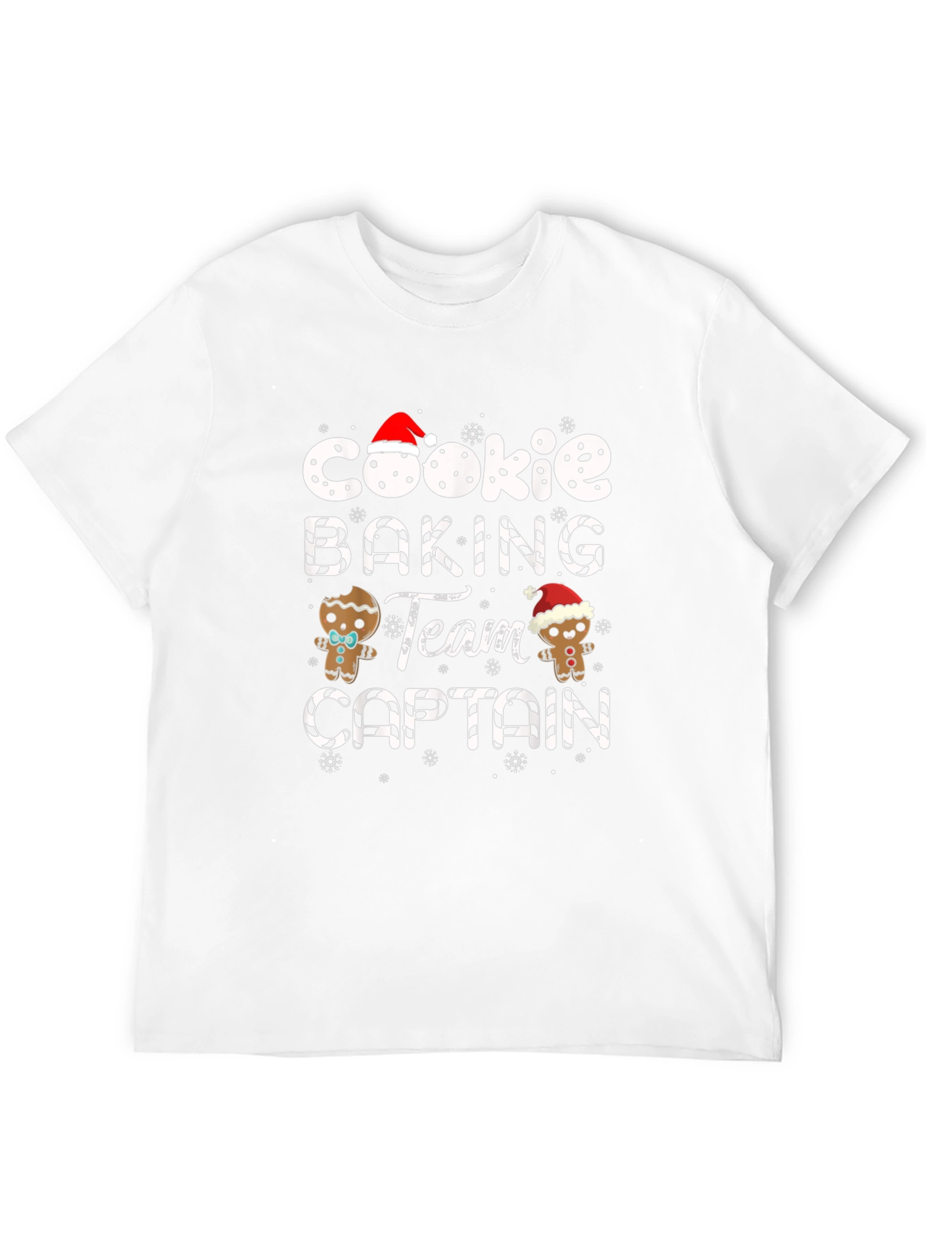 Black Cookie Baking Team Captain Holiday T-Shirt view 12