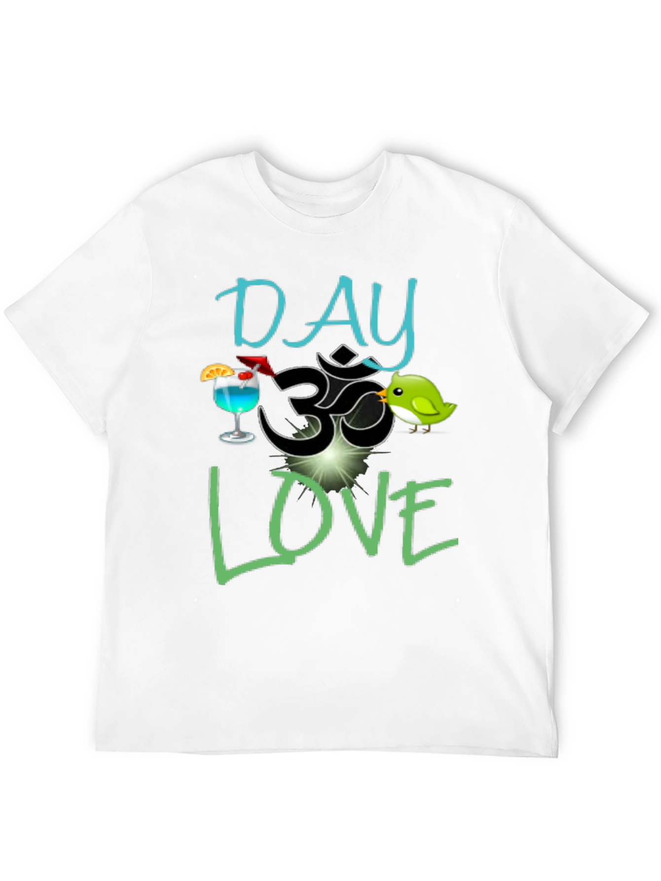 Black Day Om Love T-Shirt - Fun Graphic Tee view 12