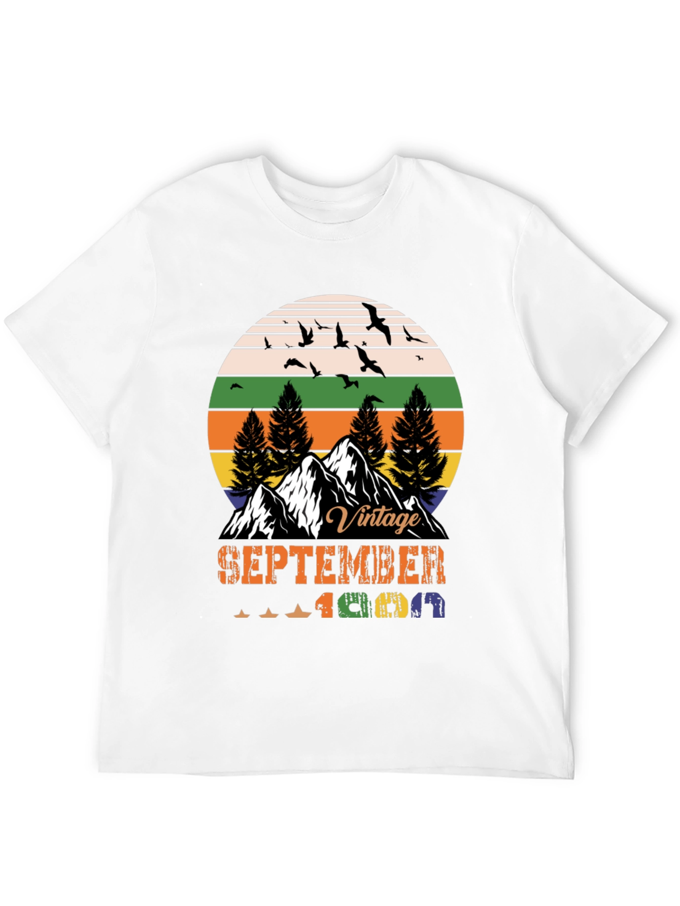 Black Vintage September 1969 T-Shirt view 12