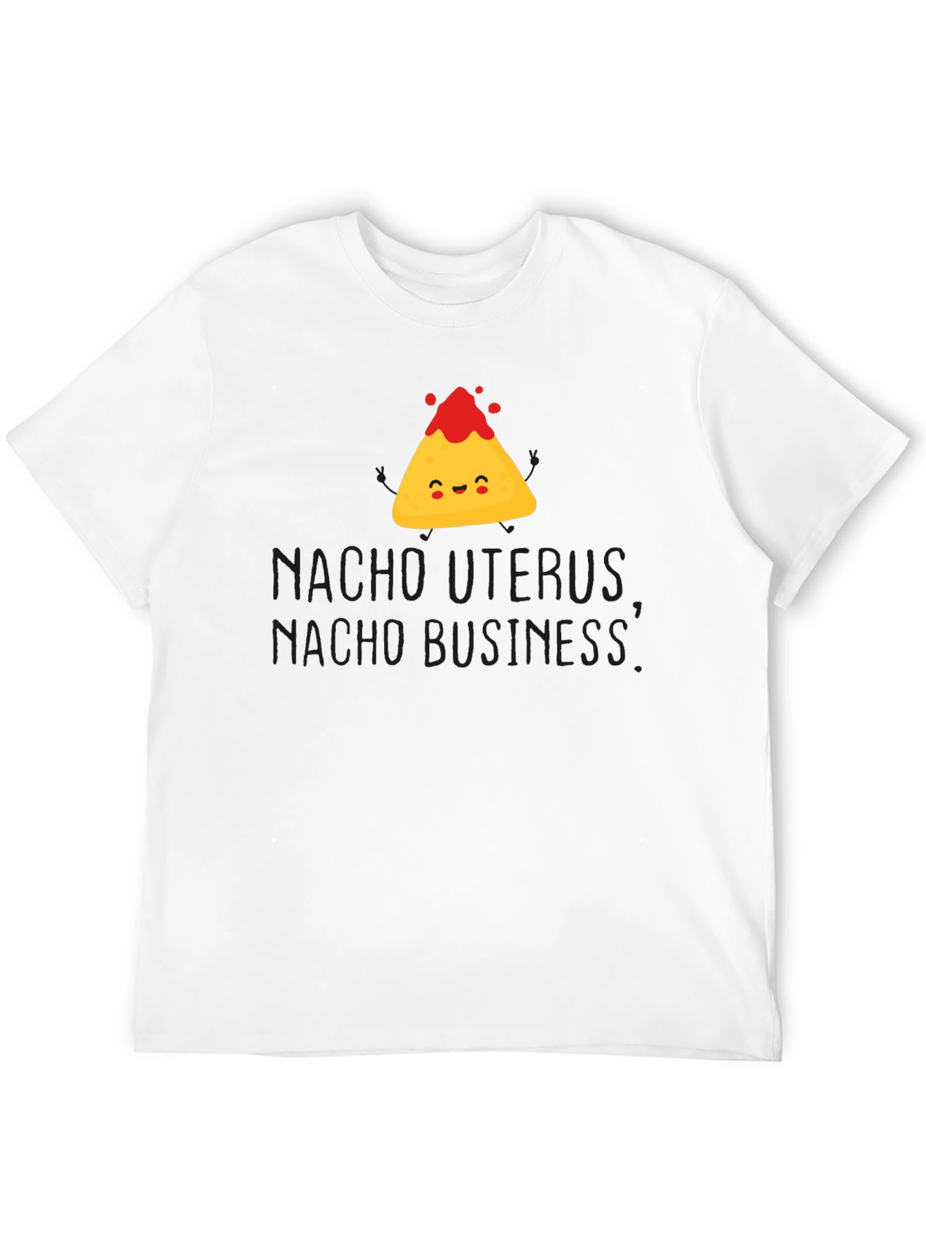 Black Nacho Uterus Graphic T-Shirt Funny Pun Tee view 12