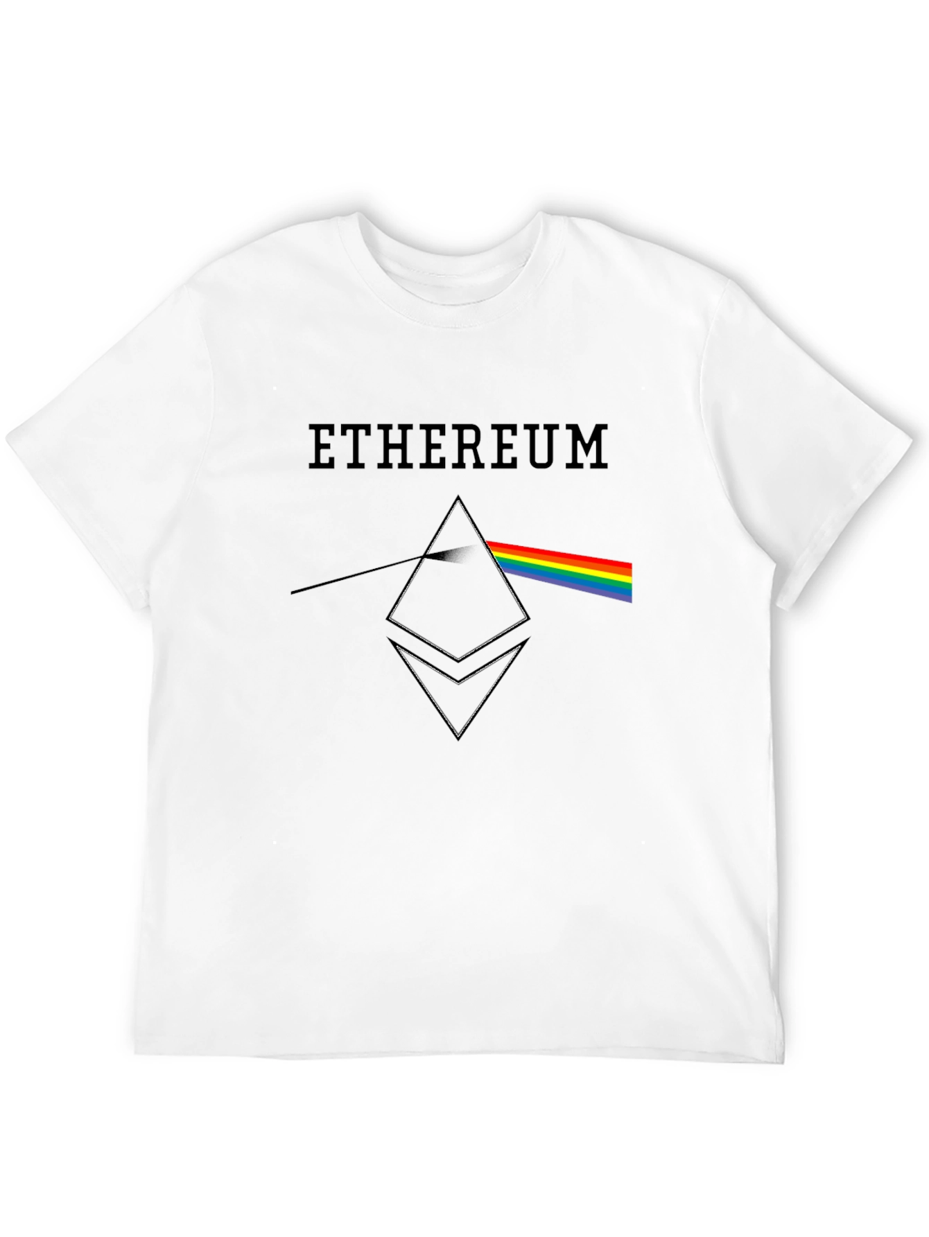 Black Ethereum Prism T-Shirt: Crypto Meets Classic Design view 12