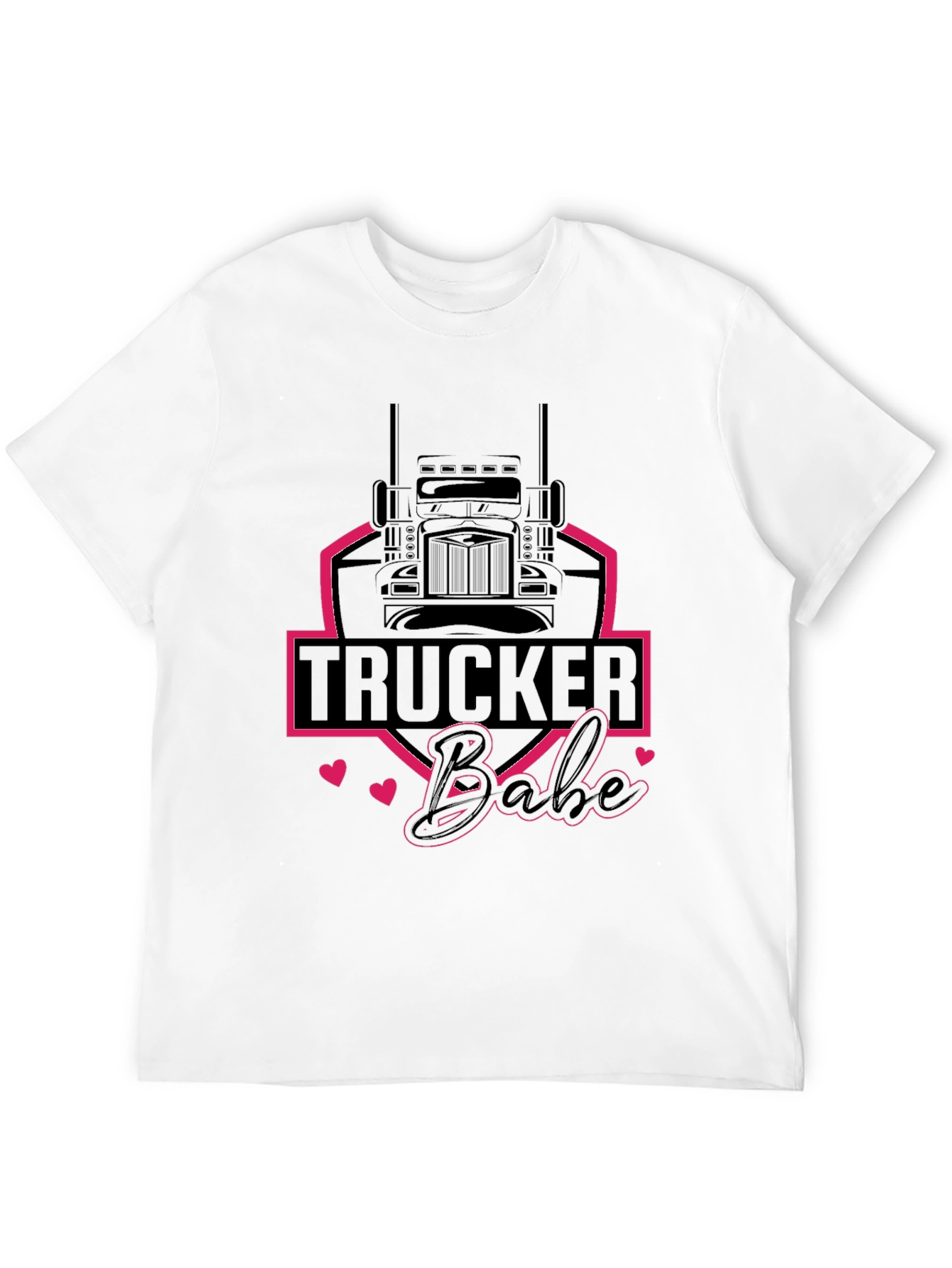 Black Trucker Babe Graphic Tee - Black view 12