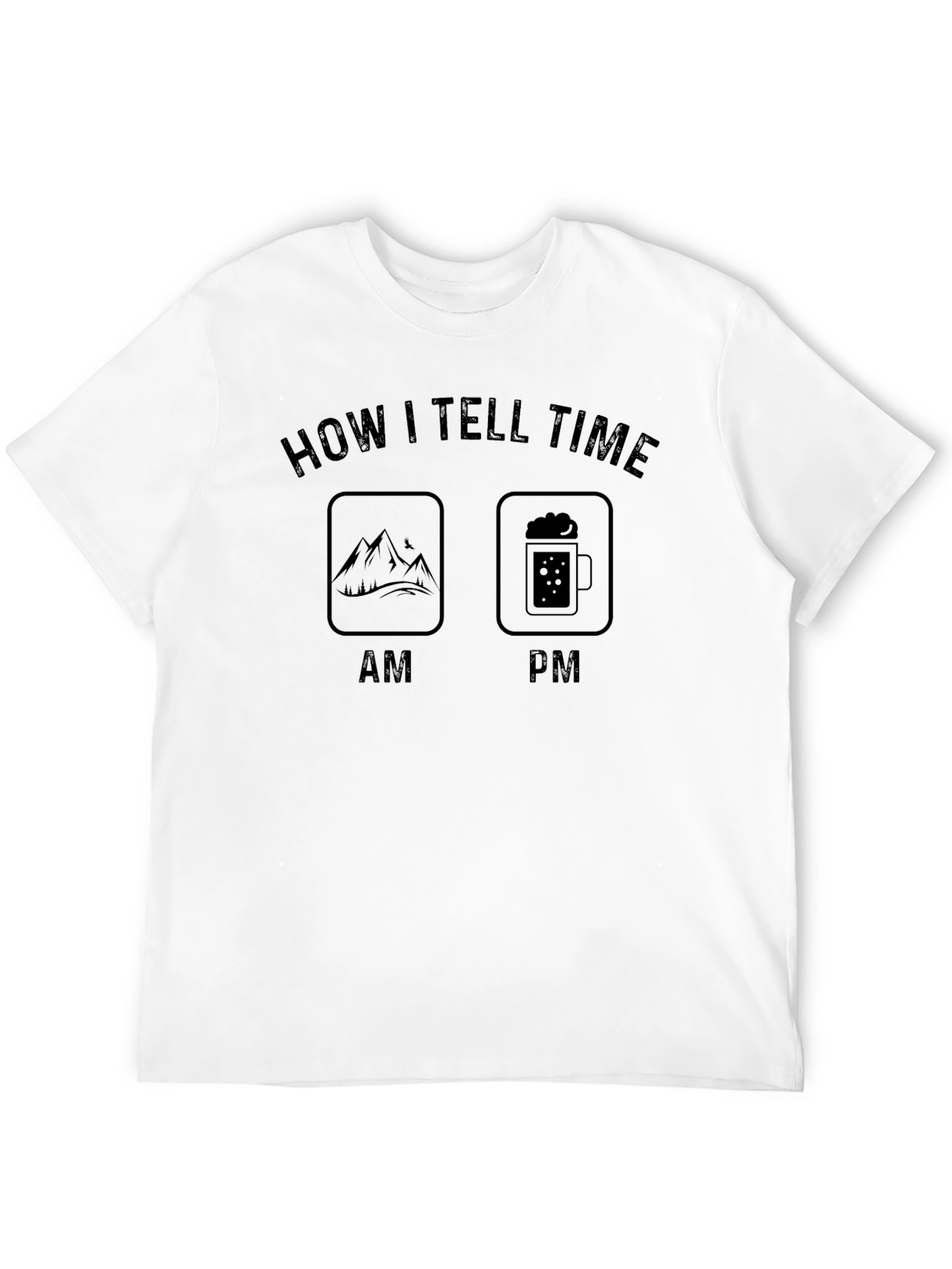 Black How I Tell Time Funny T-Shirt view 12