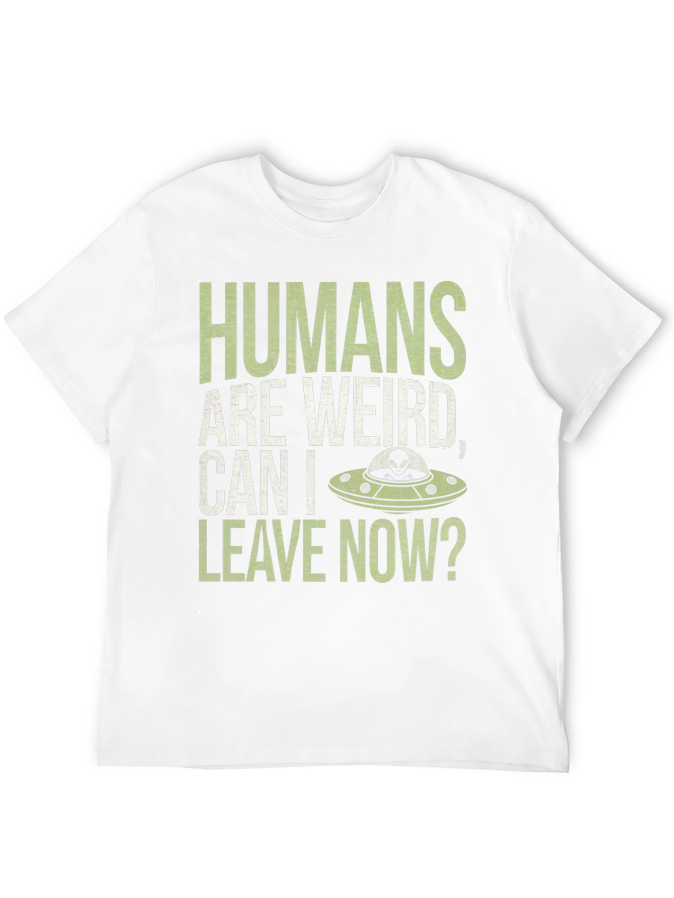 Black Humans Are Weird T-Shirt - Alien UFO Graphic Tee view 12