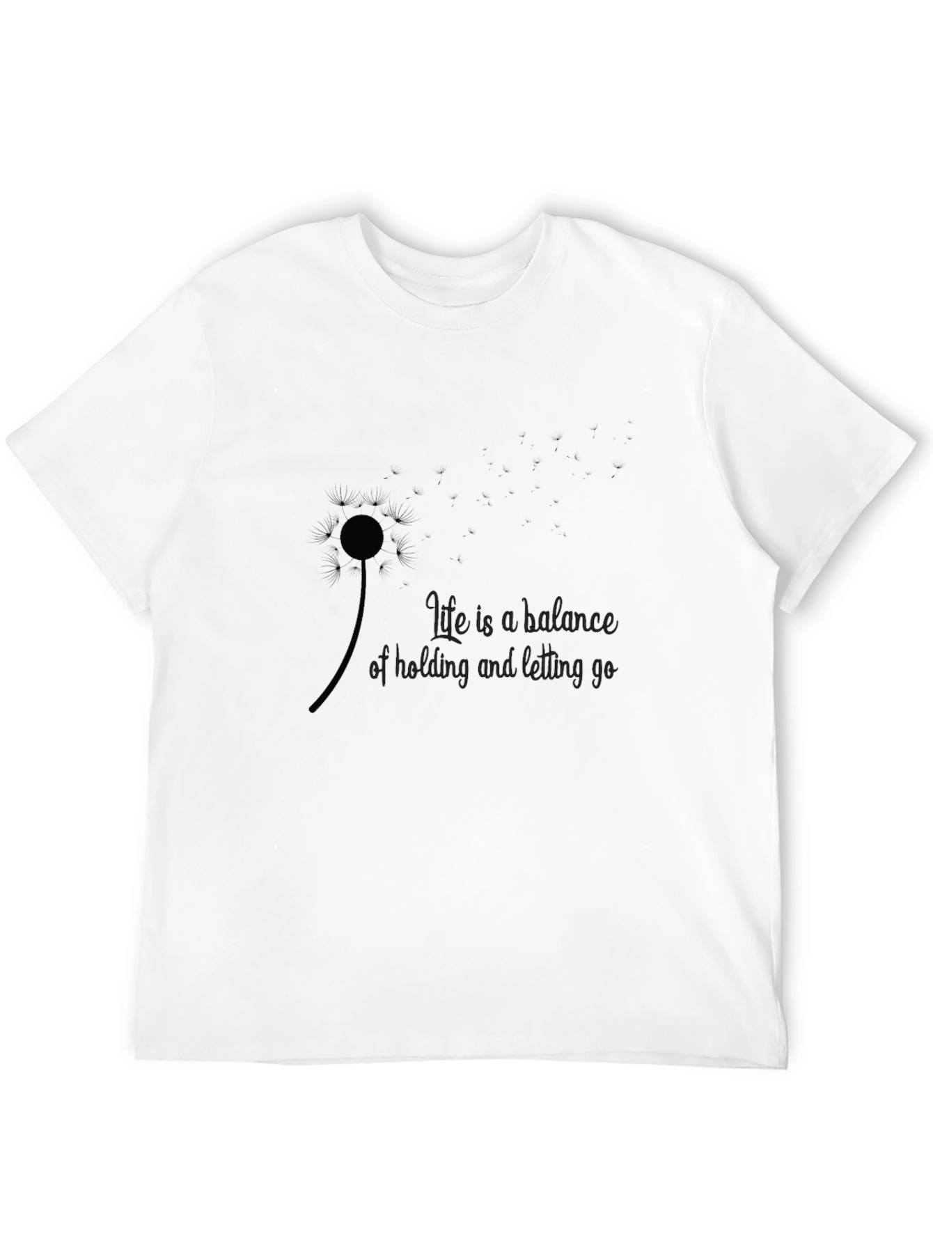 Black Balance Dandelion Graphic Tee - Black Cotton Comfort view 12