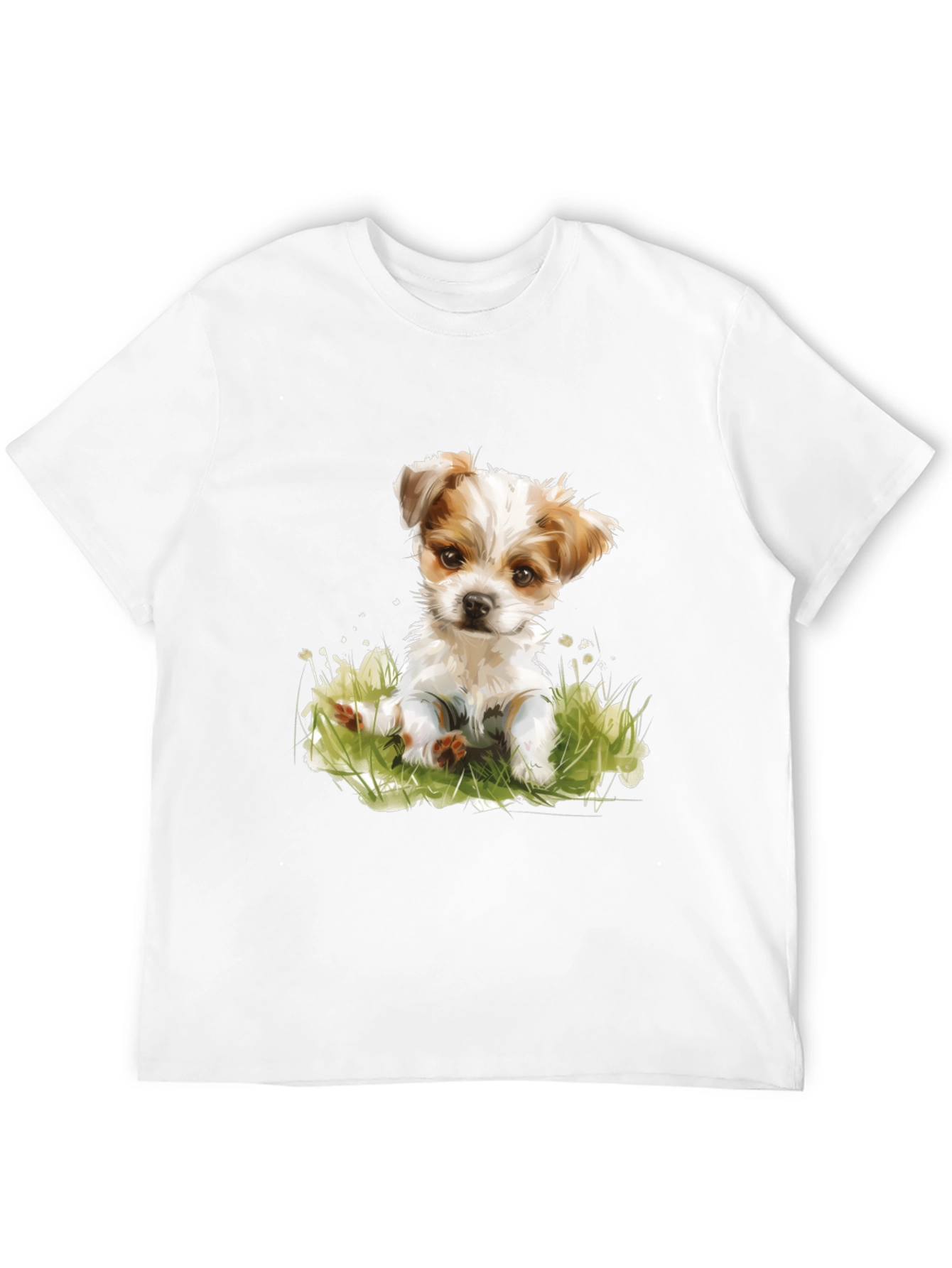 Black Cute Puppy Graphic T-Shirt - Black view 12