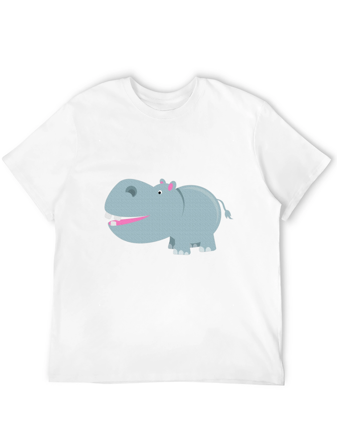 Black Hippo Graphic Tee - Comfortable Black Cotton T-Shirt view 12