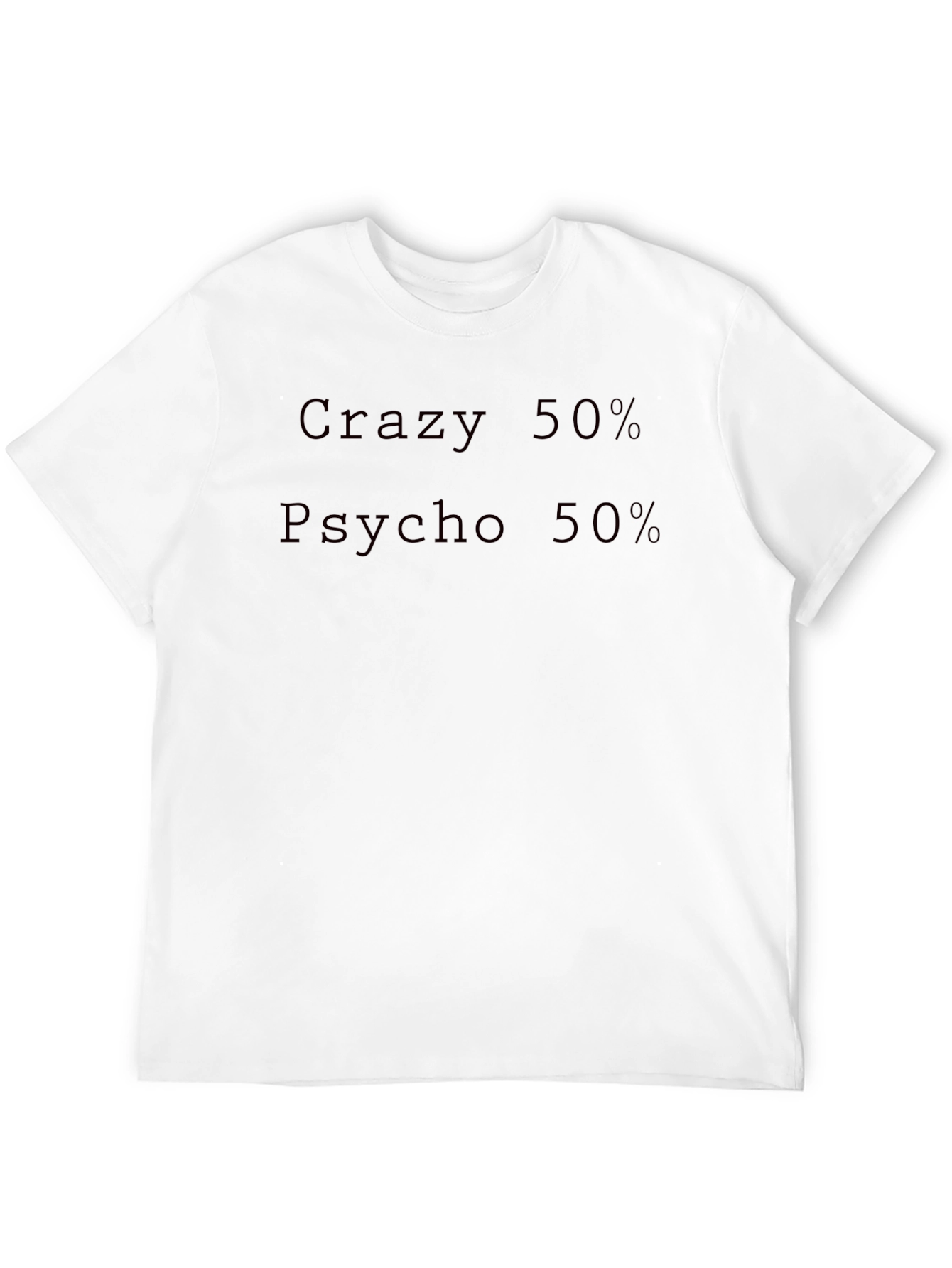 Black Crazy 50% Psycho 50% Graphic Tee view 12