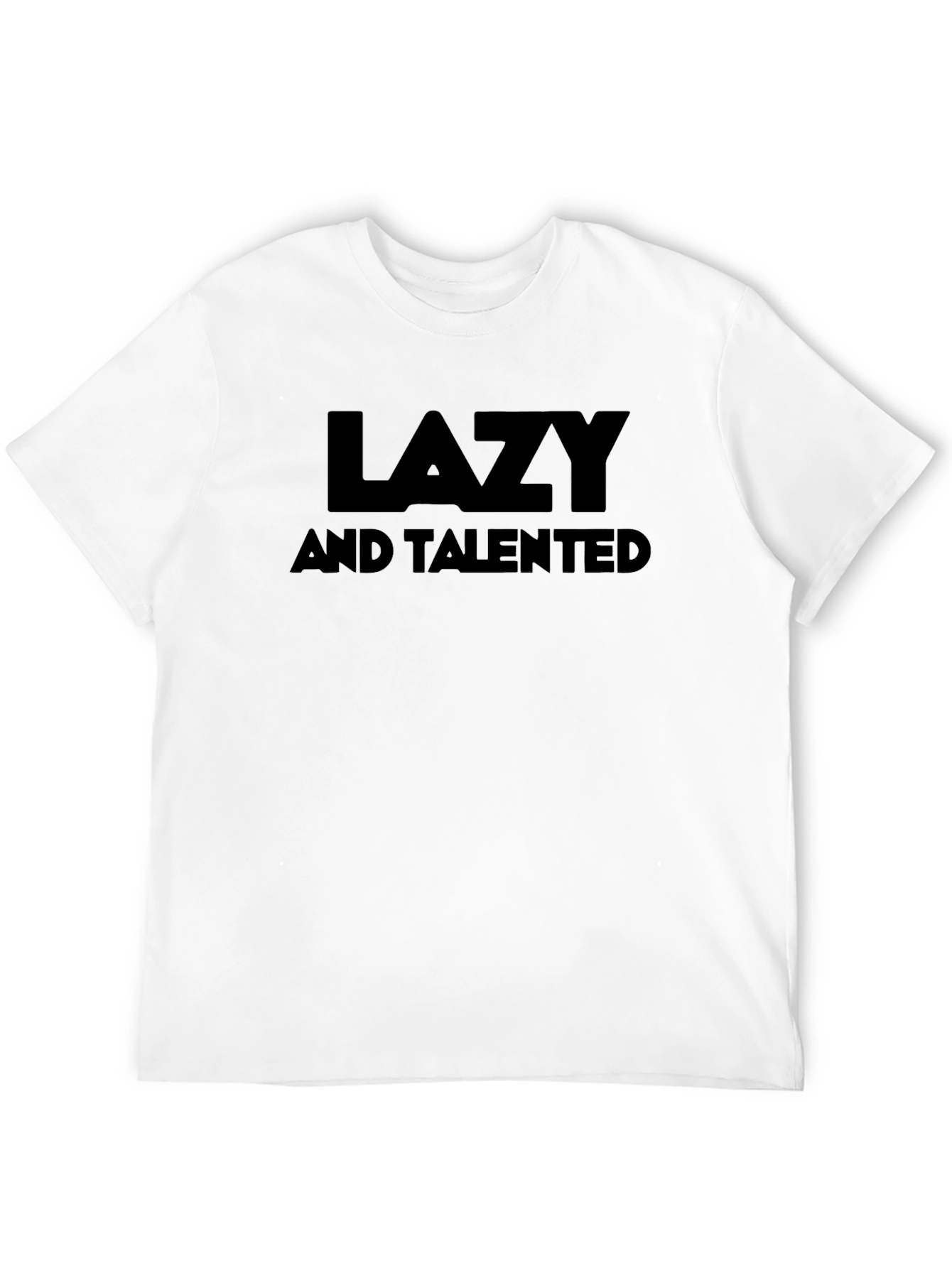 Black Lazy and Talented Black Graphic Tee view 12