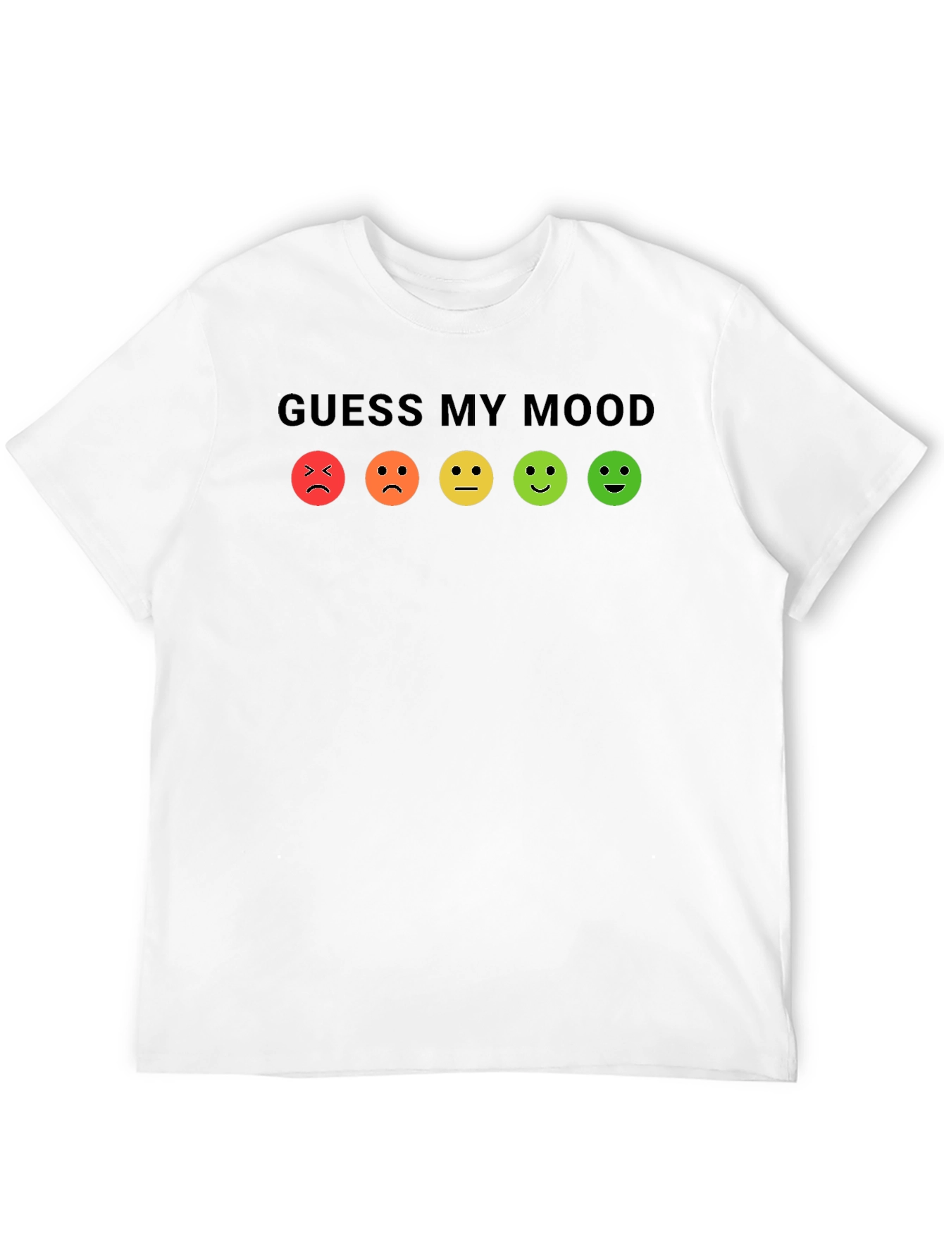 Black Guess My Mood T-Shirt - Funny Emoji Tee view 12