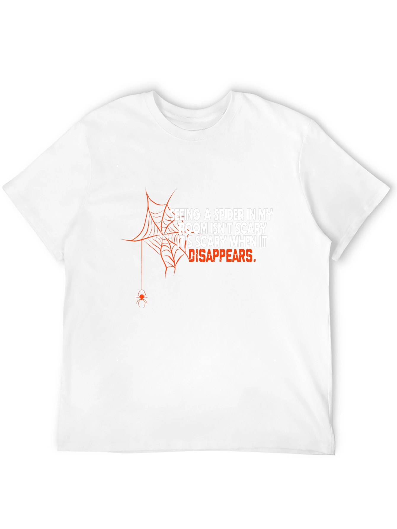 Black Funny Spider Disappears Graphic T-Shirt view 12