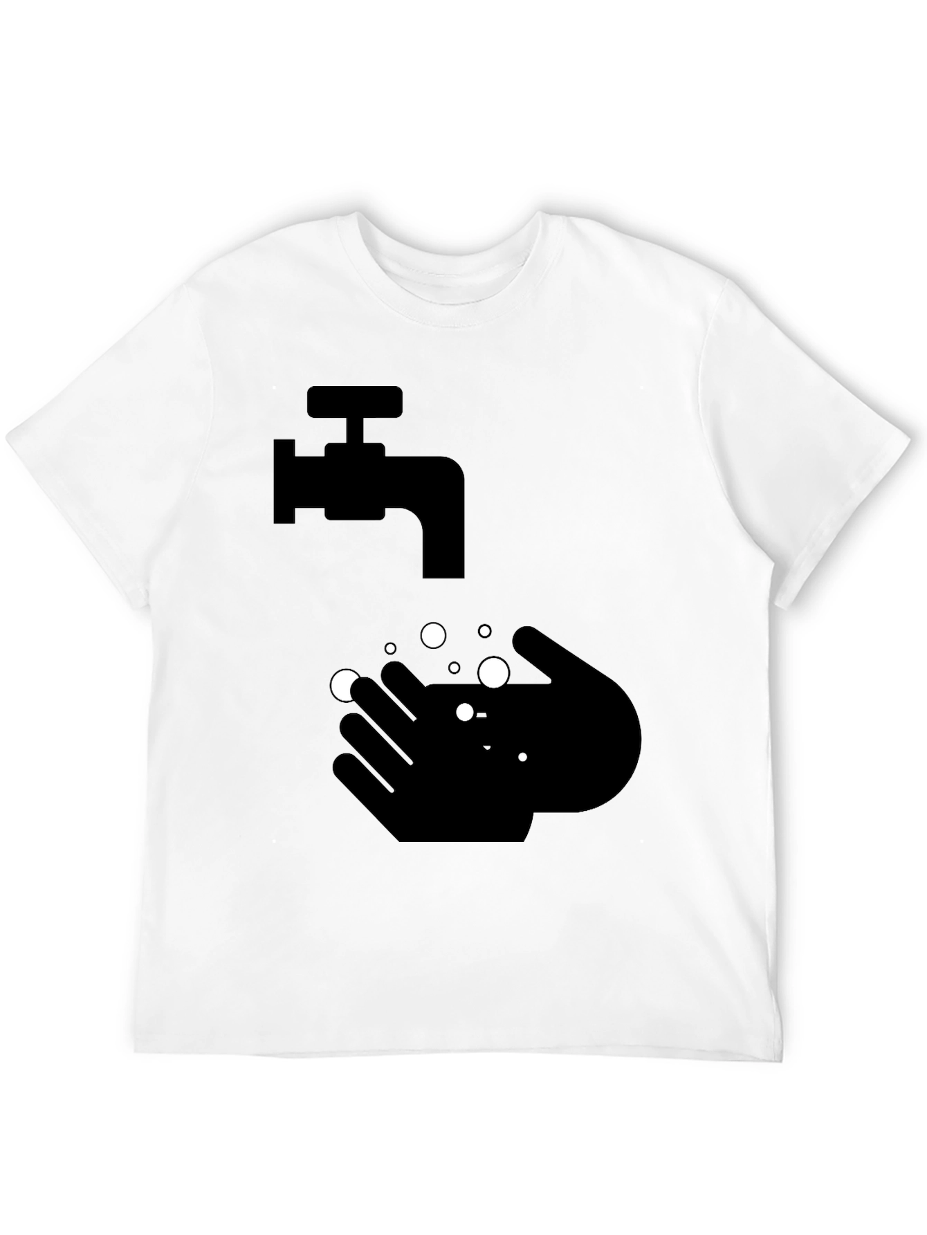 Black Wash Your Hands Graphic Tee - Black view 12