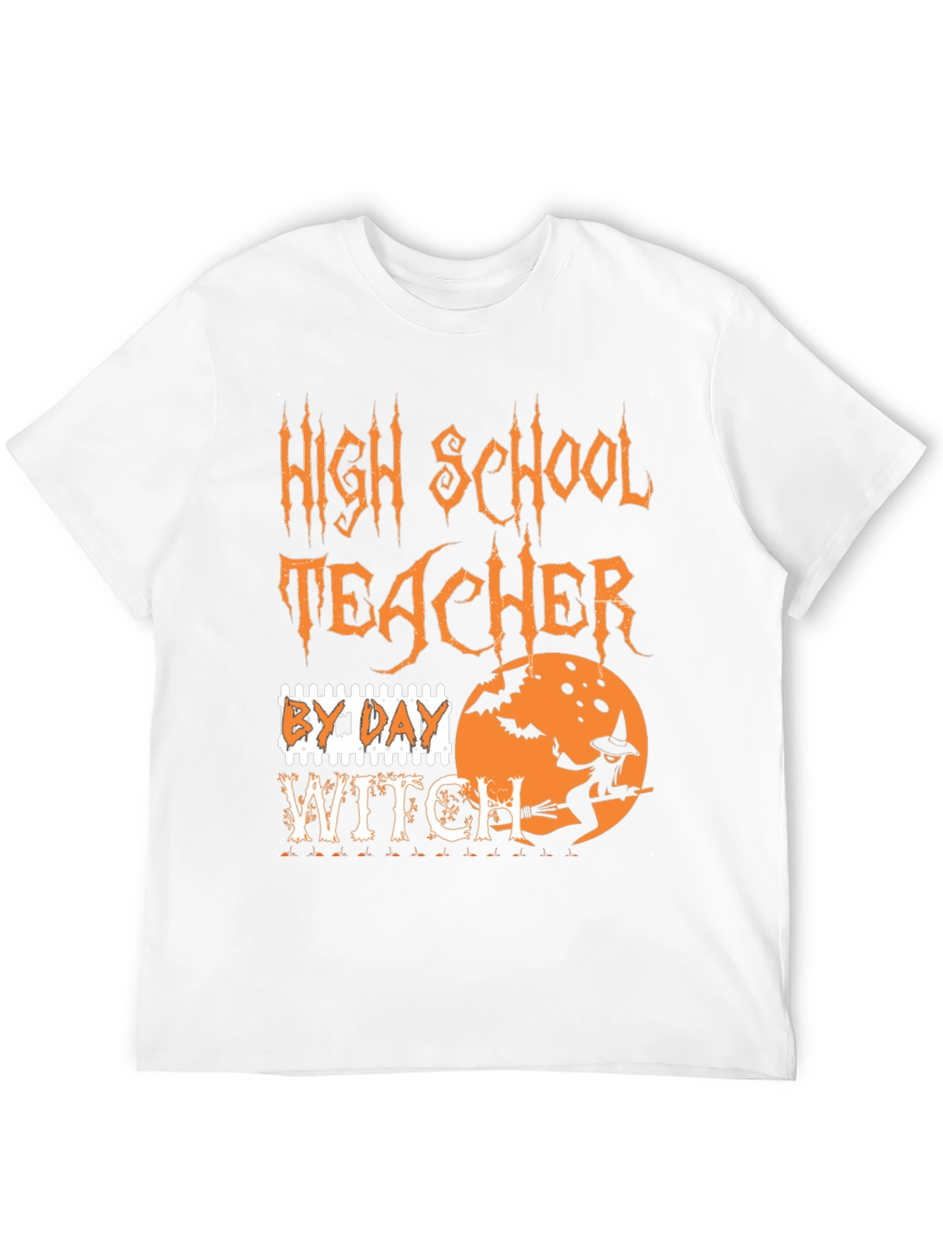 Black High School Teacher By Day Witch T-Shirt Halloween view 12