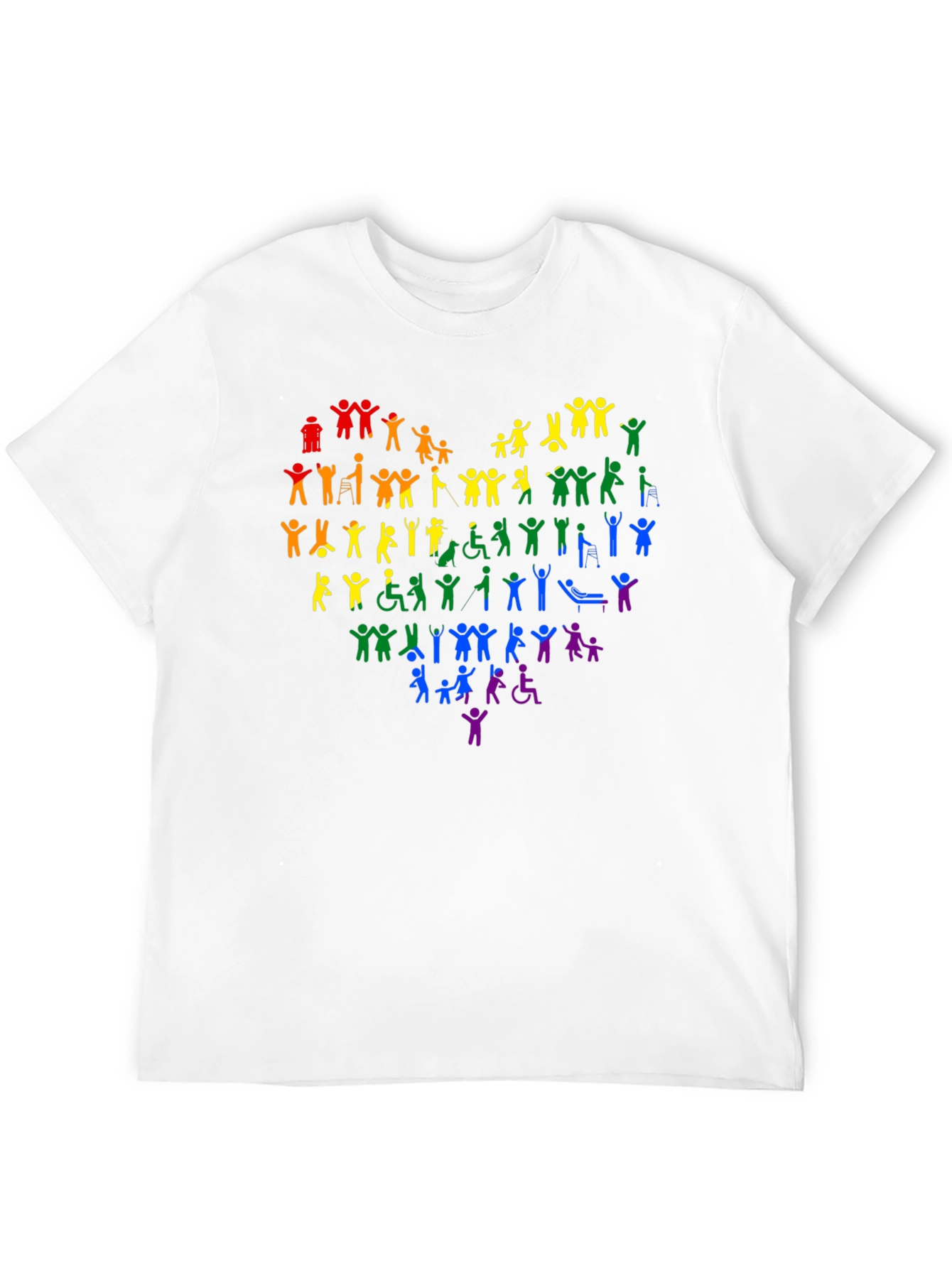 Black Inclusive Rainbow Heart Graphic Tee view 12